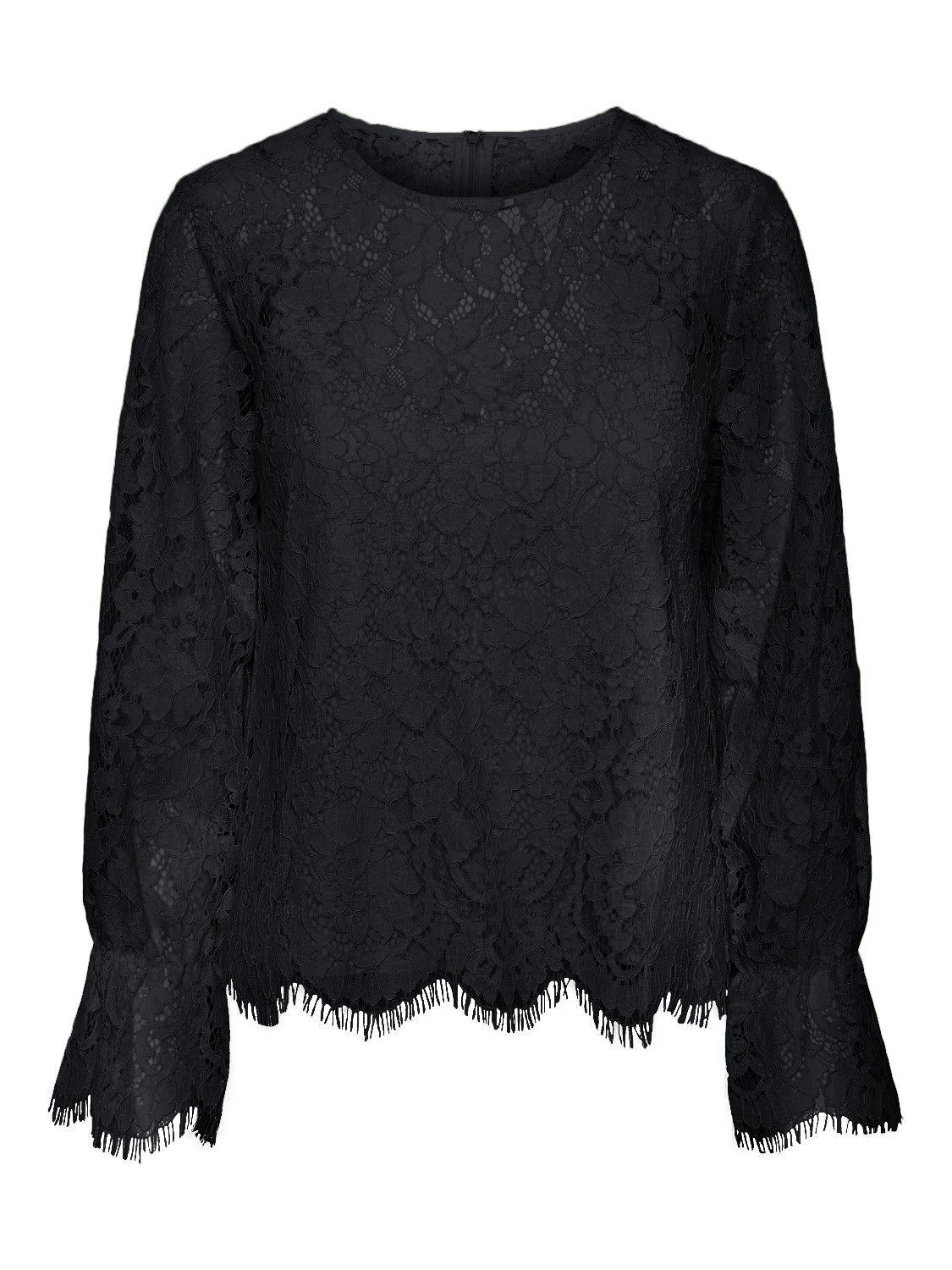 Y.A.S Kanten blouse YASPERLA LS LACE TOP S. NOOS