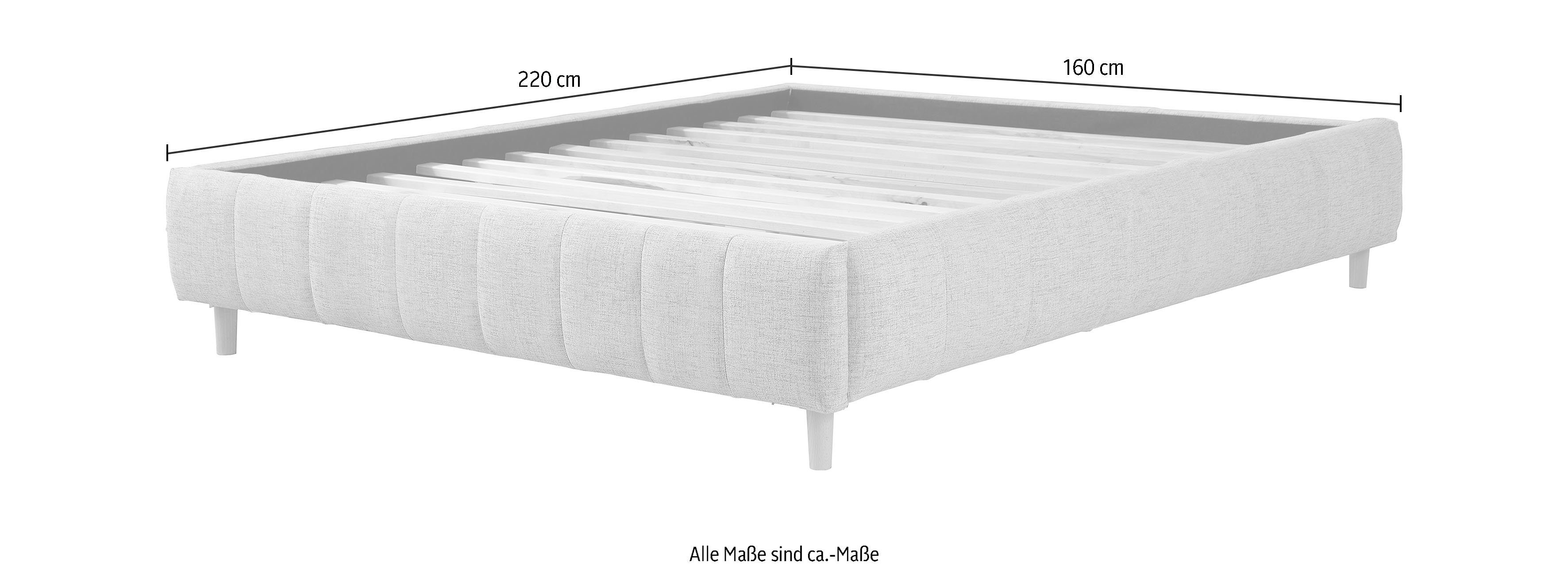 andas Gestoffeerd bed Tarje in 5 breedten, ook in extra lang 220 cm, incl. lattenrol