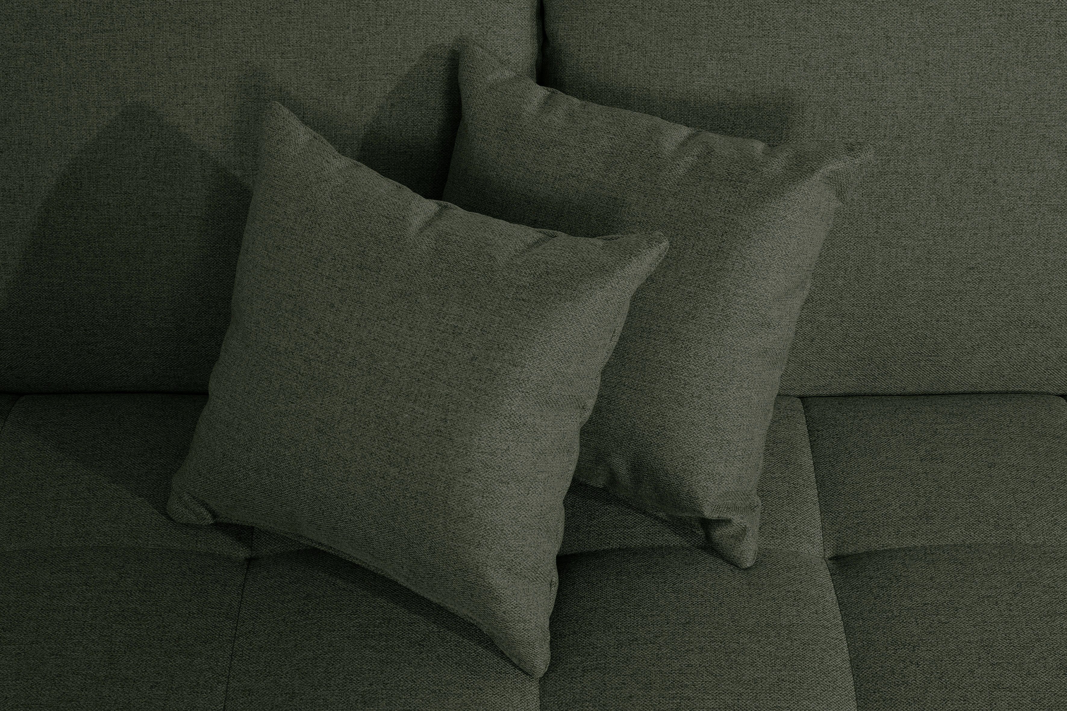 DOMO collection 2,5-zitsbank Franzi, tijdloos en elegant, moderne zittingstikking naar keuze met verstelbare hoofdsteun, inclusief sierkussen