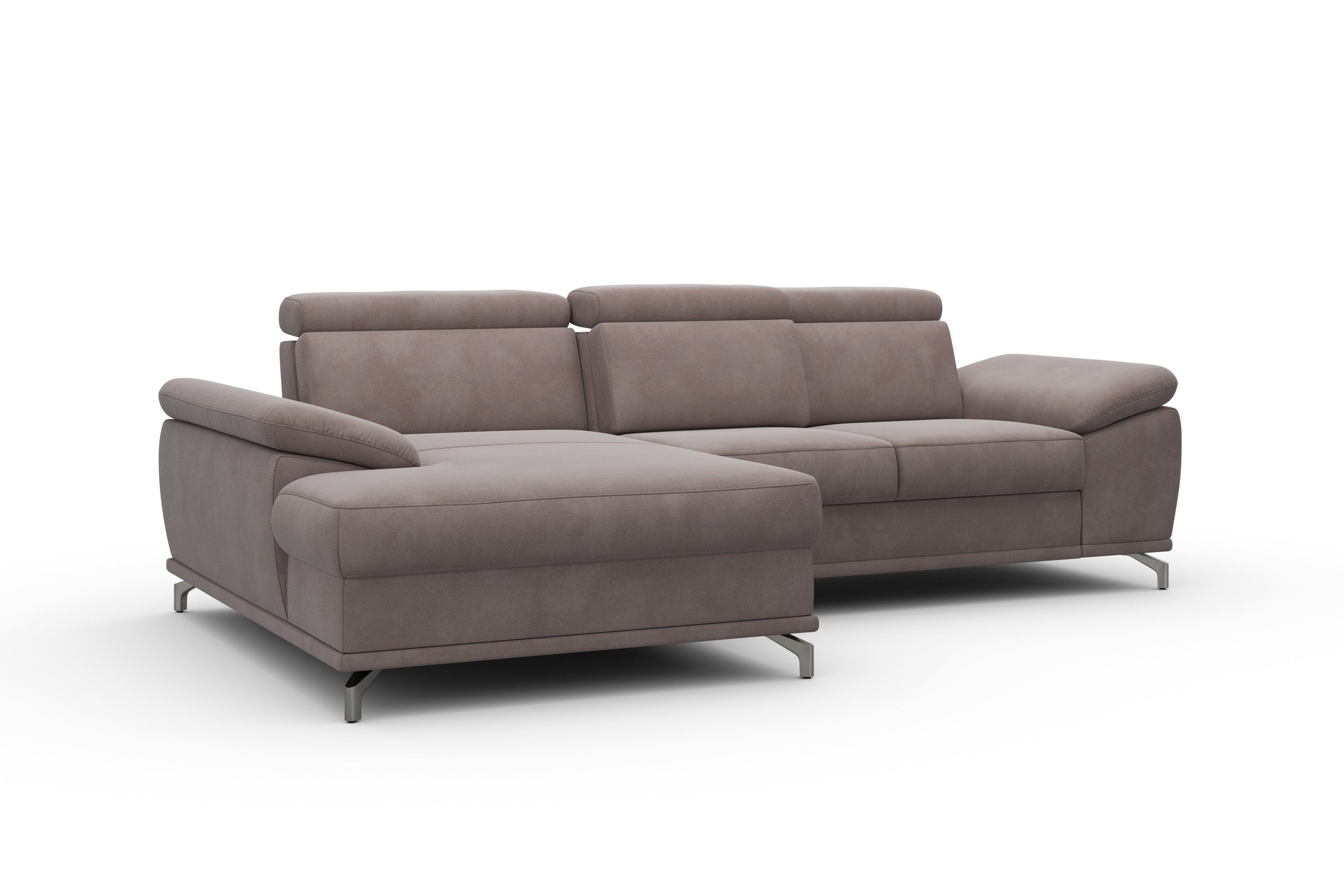 sit&more Hoekbank Cabrio L-vorm, met zitdiepteverstelling, arm- en hoofdsteunverstelling