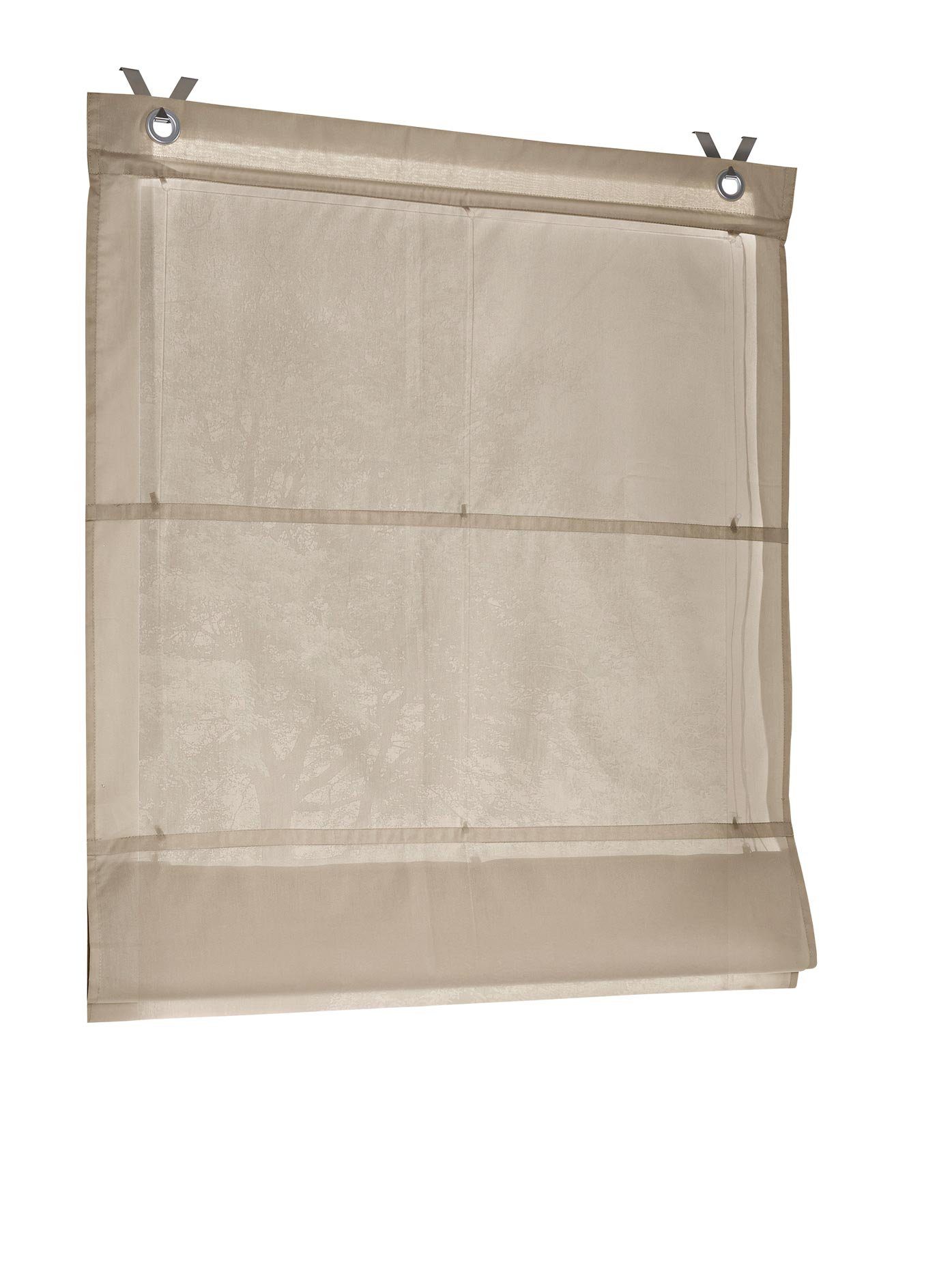 heine home Romeins rolgordijn (1 stuk) vouwgordijnen & jaloezieën maat 80 cm x 210 cm beige
