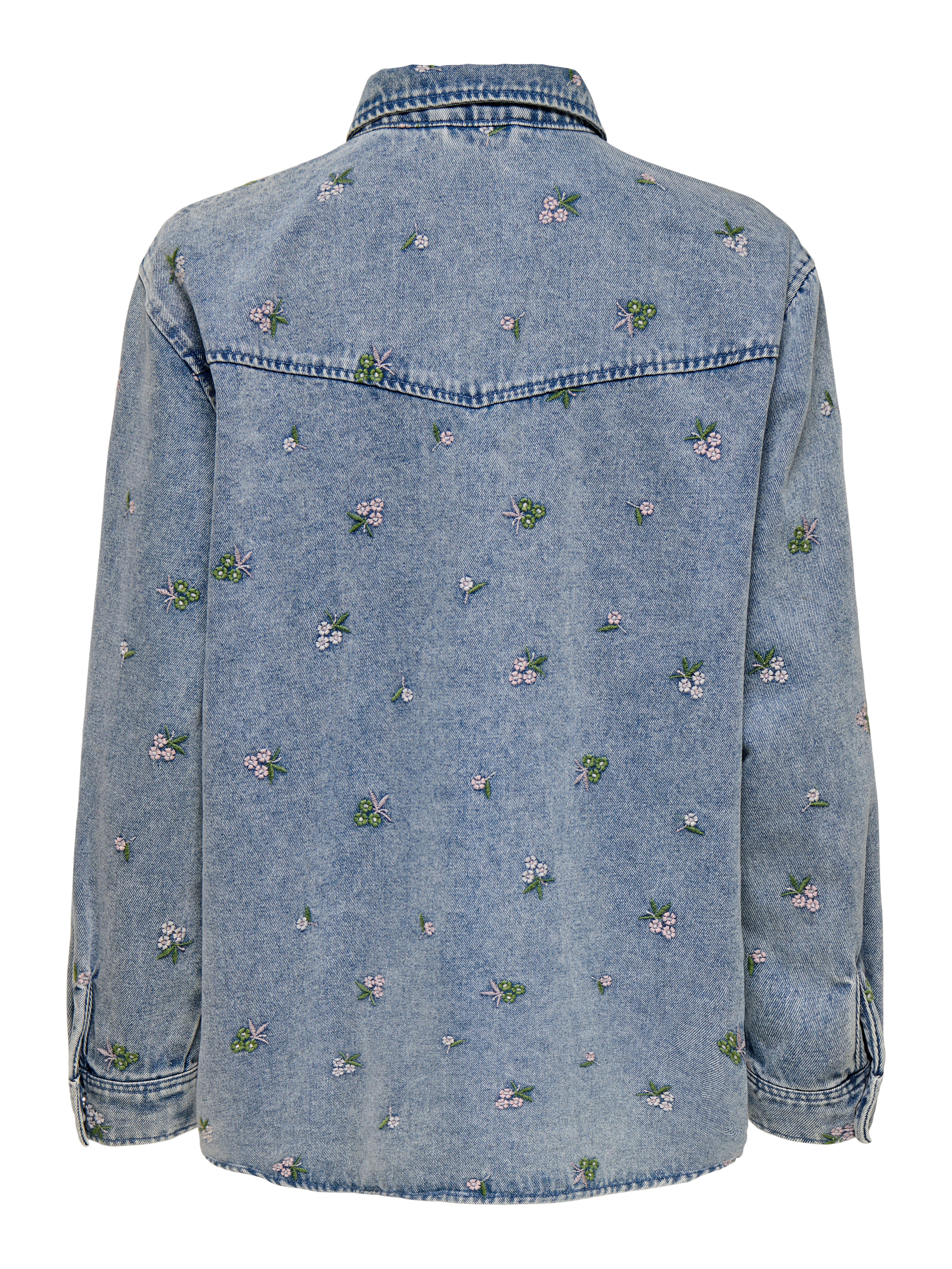 Only Jeans blouse ONLVERA L/S FLOWER EMB SHIRT DNM YOR