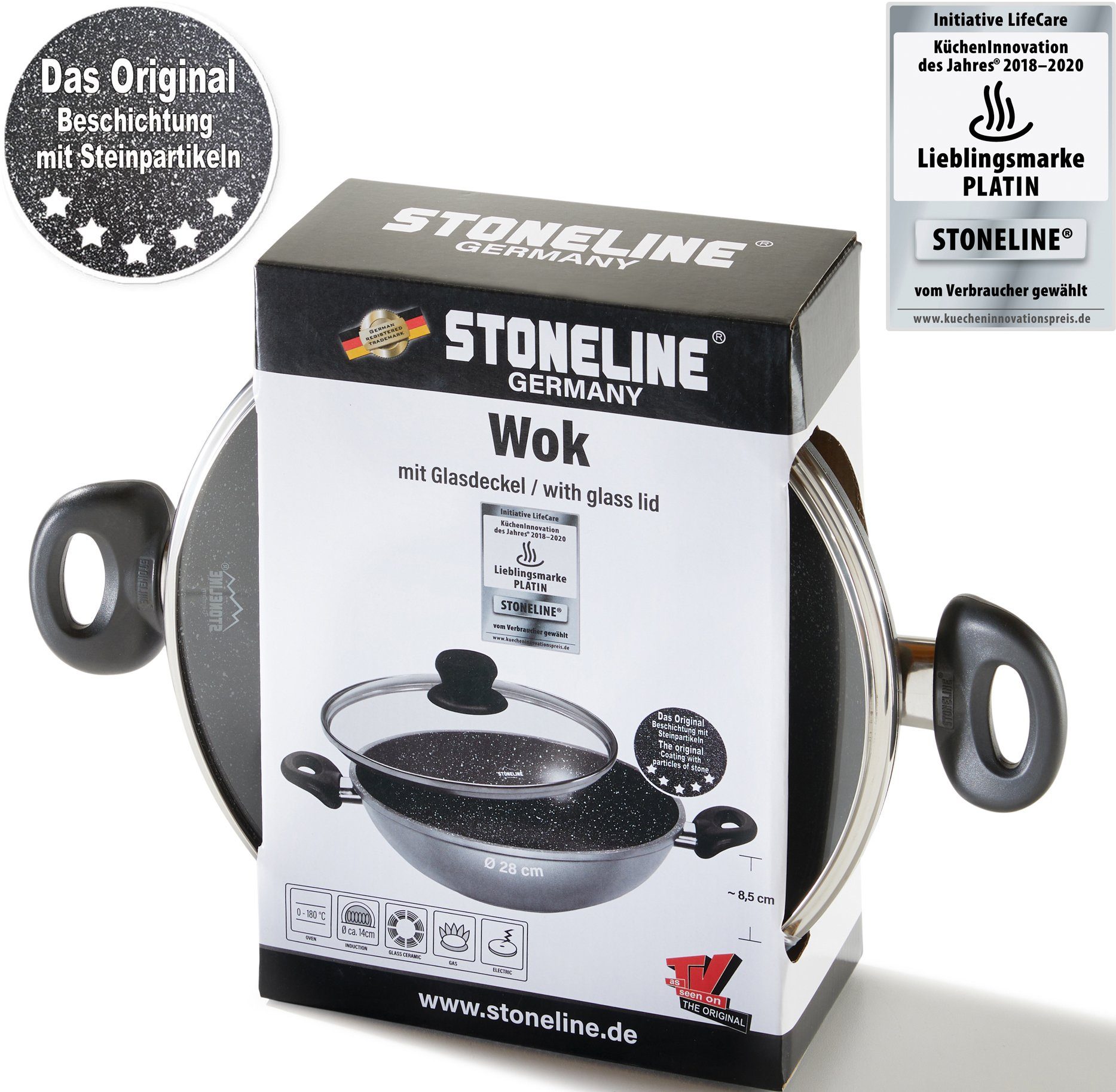 STONELINE Wok Ø 28 cm, inductie