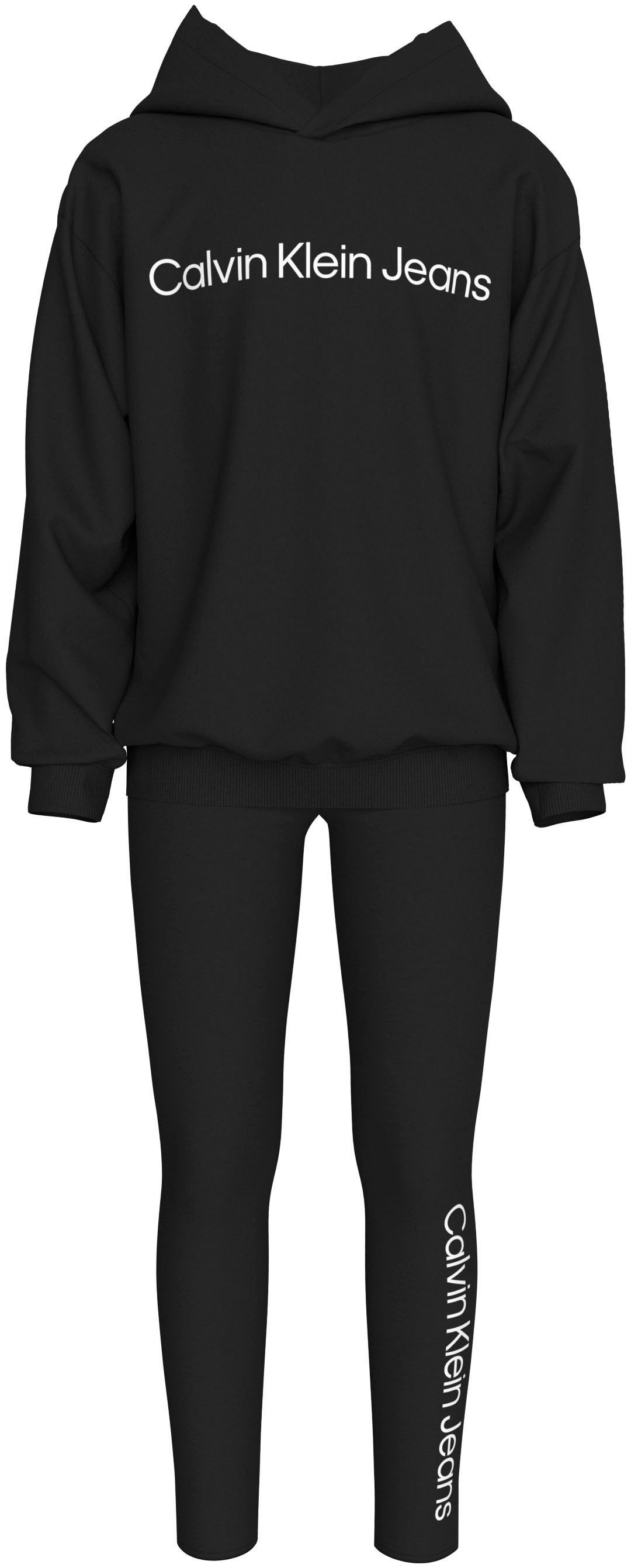 Calvin Klein Shirt met lange mouwen & legging INST.LOGO RLX.HOODIE LEGGING SET