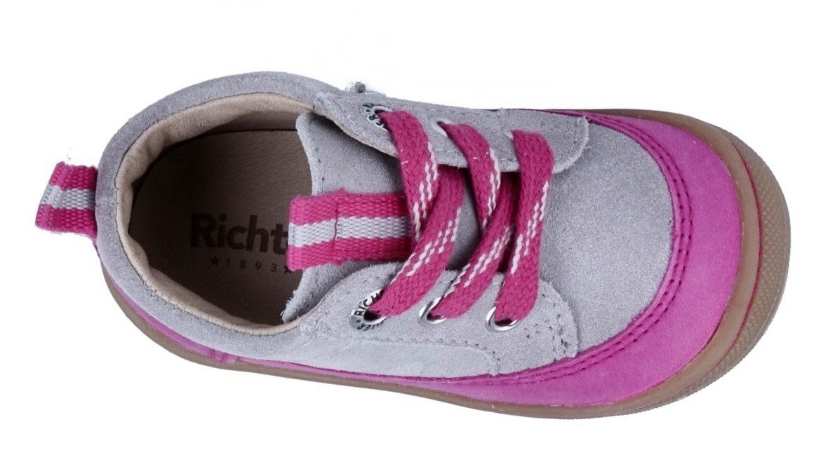 Richter Babyschoentjes Maxi WMS: gemiddeld Veterschoen met gekleurde inzet, maat sjabloon om te downloaden