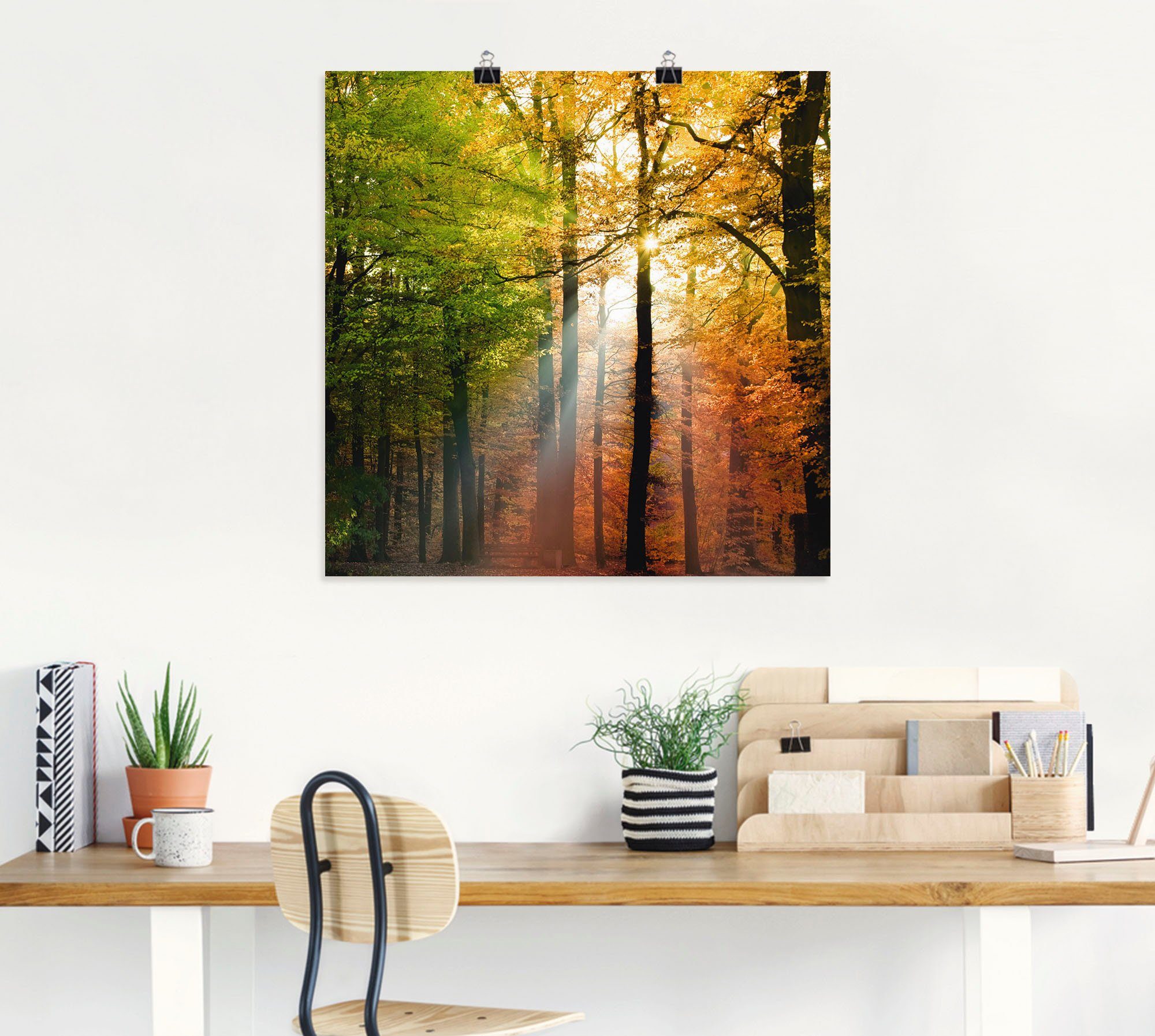 Artland Artprint Mooie herfstdag 2 als artprint van aluminium, artprint voor buiten, artprint op linnen, poster in verschillende maten. maten