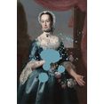 queence artprint op acrylglas vrouw blauw