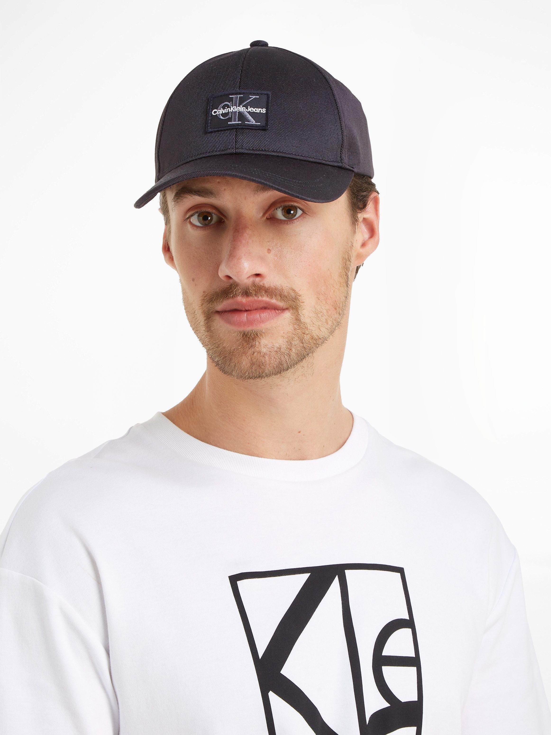 Calvin Klein Baseball pet MONO LOGO PATCH CAP lichte glans, logo patch, unisex