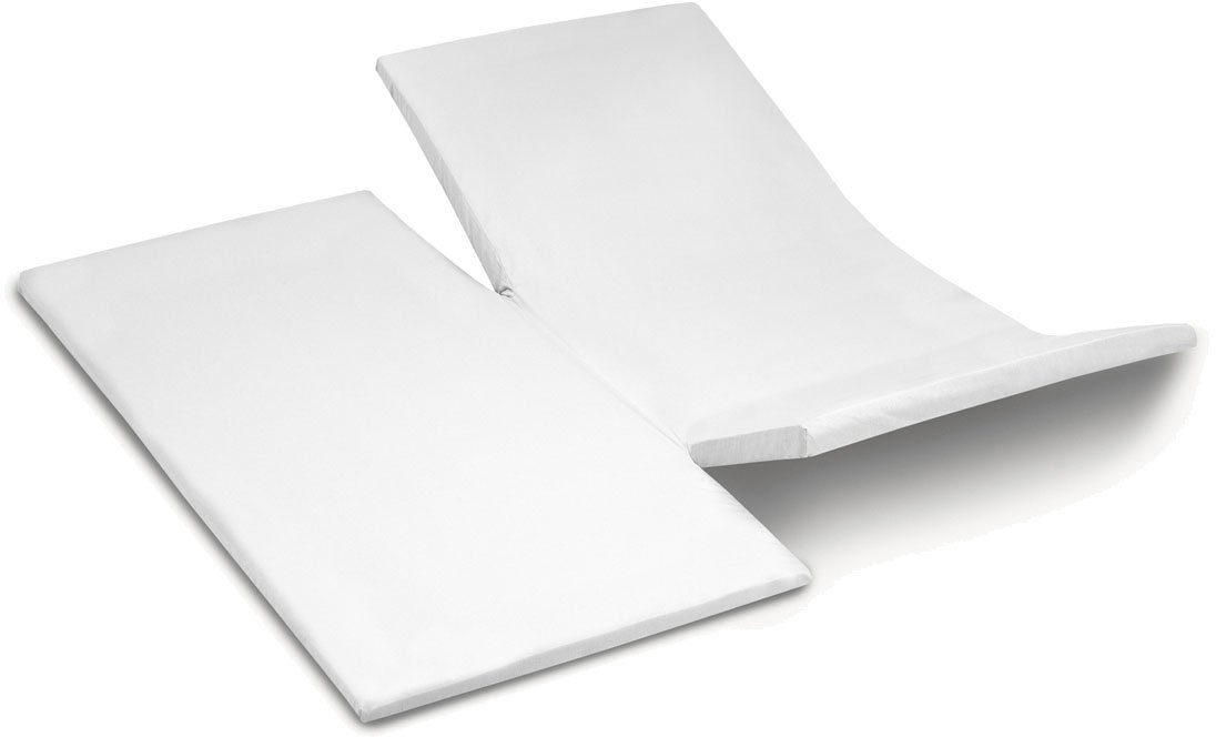 Cinderella Hoeslaken Satin Split Sundays voor toppers tot 15 cm hoog (1 stuk) hoeslakens maat 200 cm x 220 cm wit