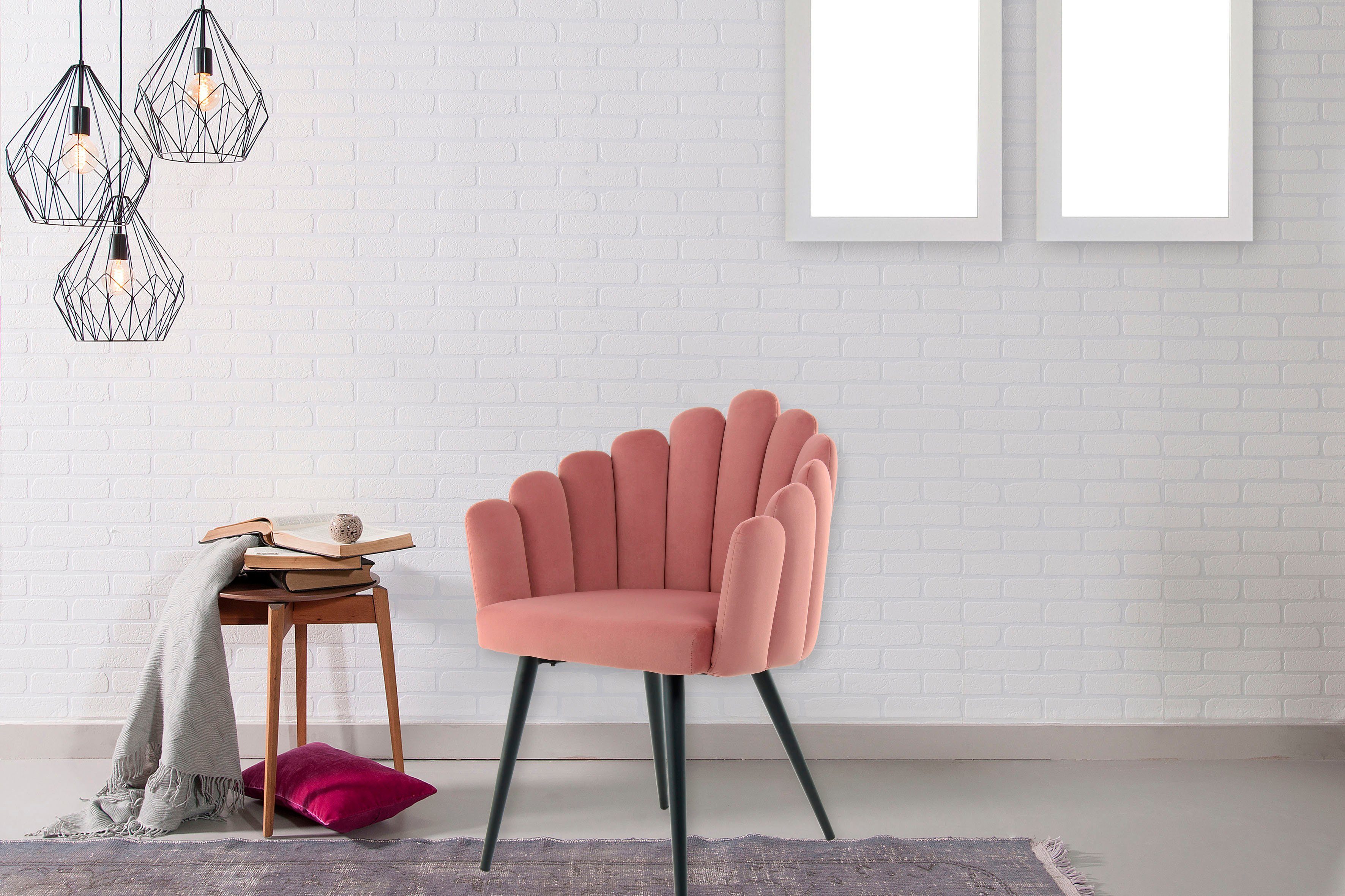 Kayoom Stoel Jeane 525, met fluweelzachte bekleding, comfortabel en gezellig fluweelzachte bekleding, modern, comfortabel en gezellig, met fluweelzachte bekleding (1 stuk)