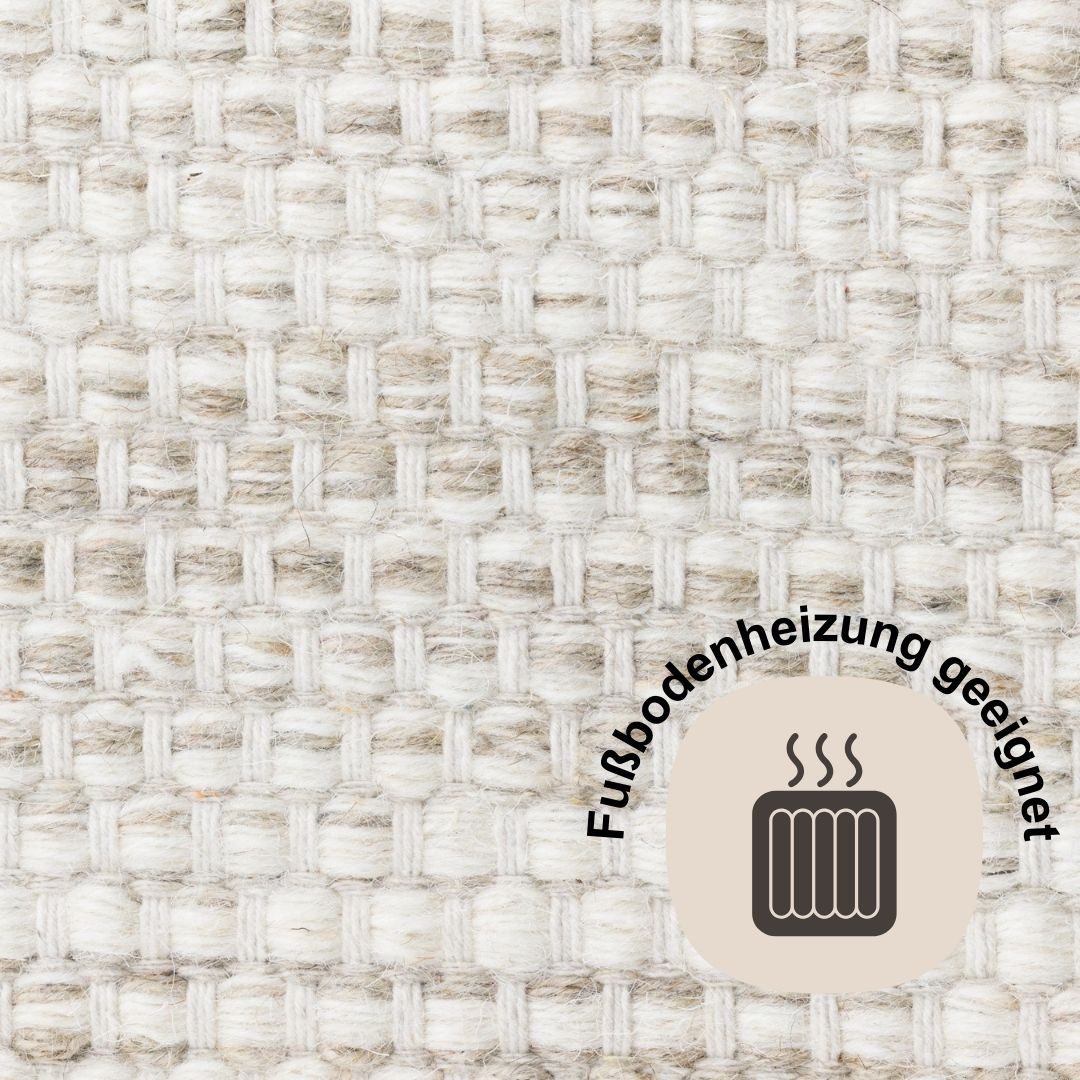 Myflair Möbel & Accessoires Set slaapkamerkleedjes WOOLY DREAM met de hand geweven tweezijdig te gebruiken kleed, mêlee, zuivere wol, woonkamer