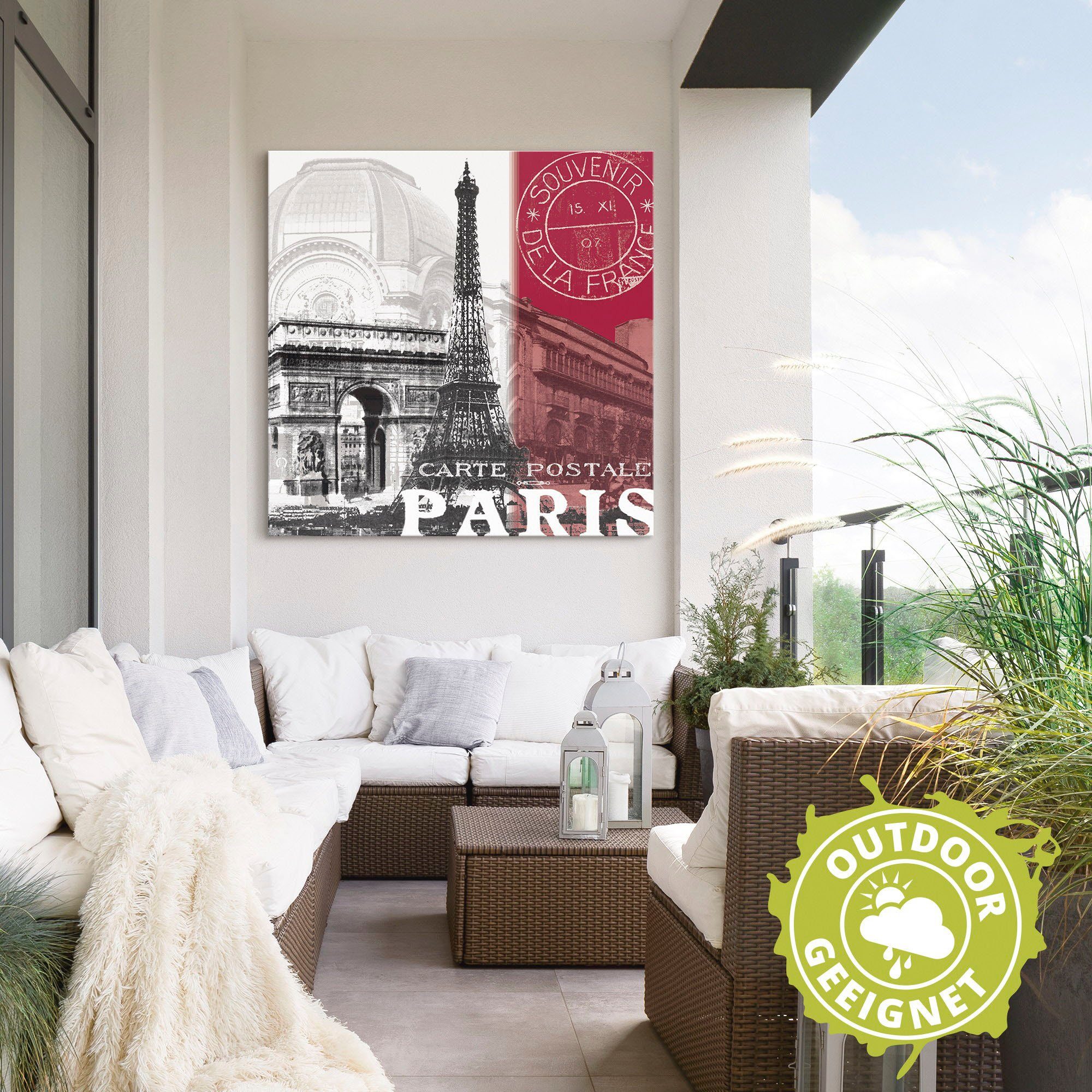 Artland Artprint Paris als artprint van aluminium, artprint voor buiten, artprint op linnen in verschillende maten