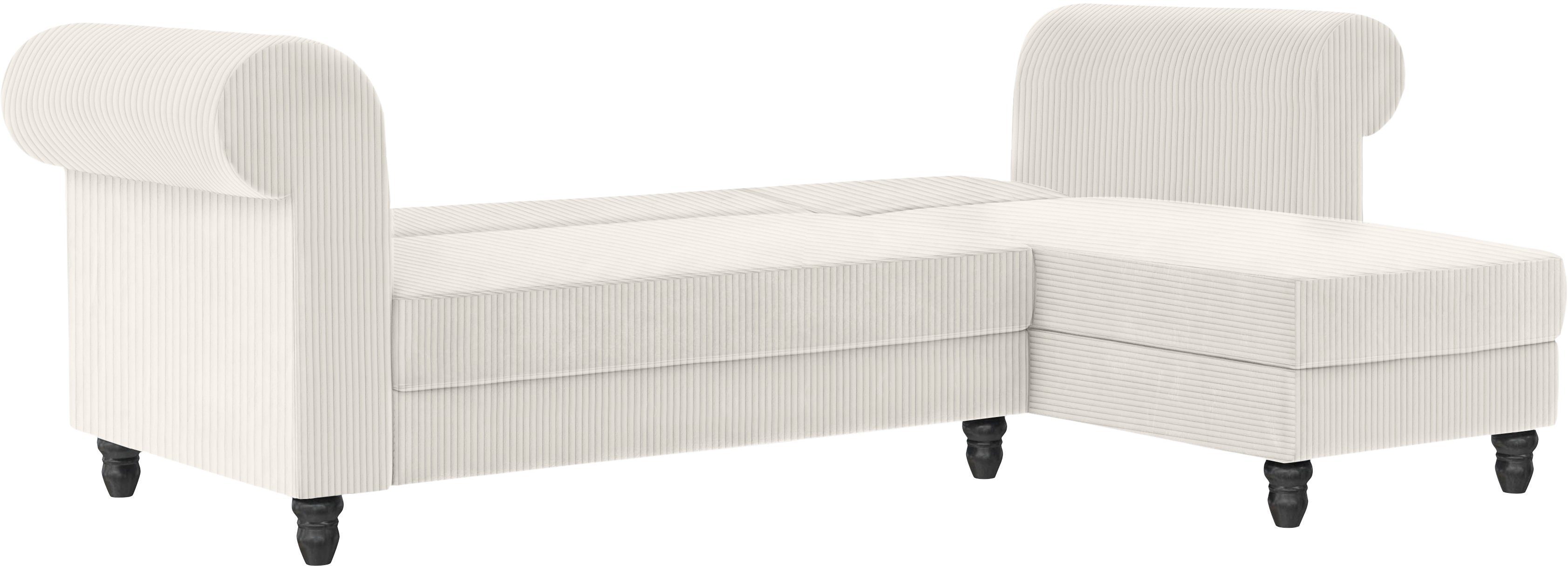 Dorel Home Hoekbank Felix II, L-model, bedbank 241cm (ligoppervlak 108x195 cm),