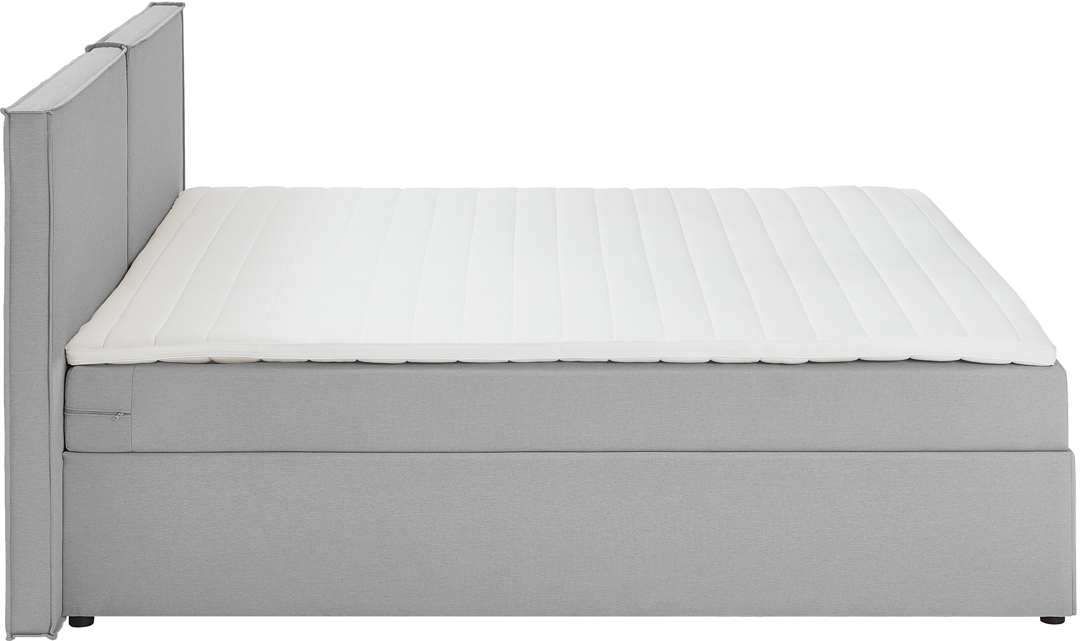 ATLANTIC home collection Boxspring NIKITA bodembedekkend bed, optioneel met matras en topper