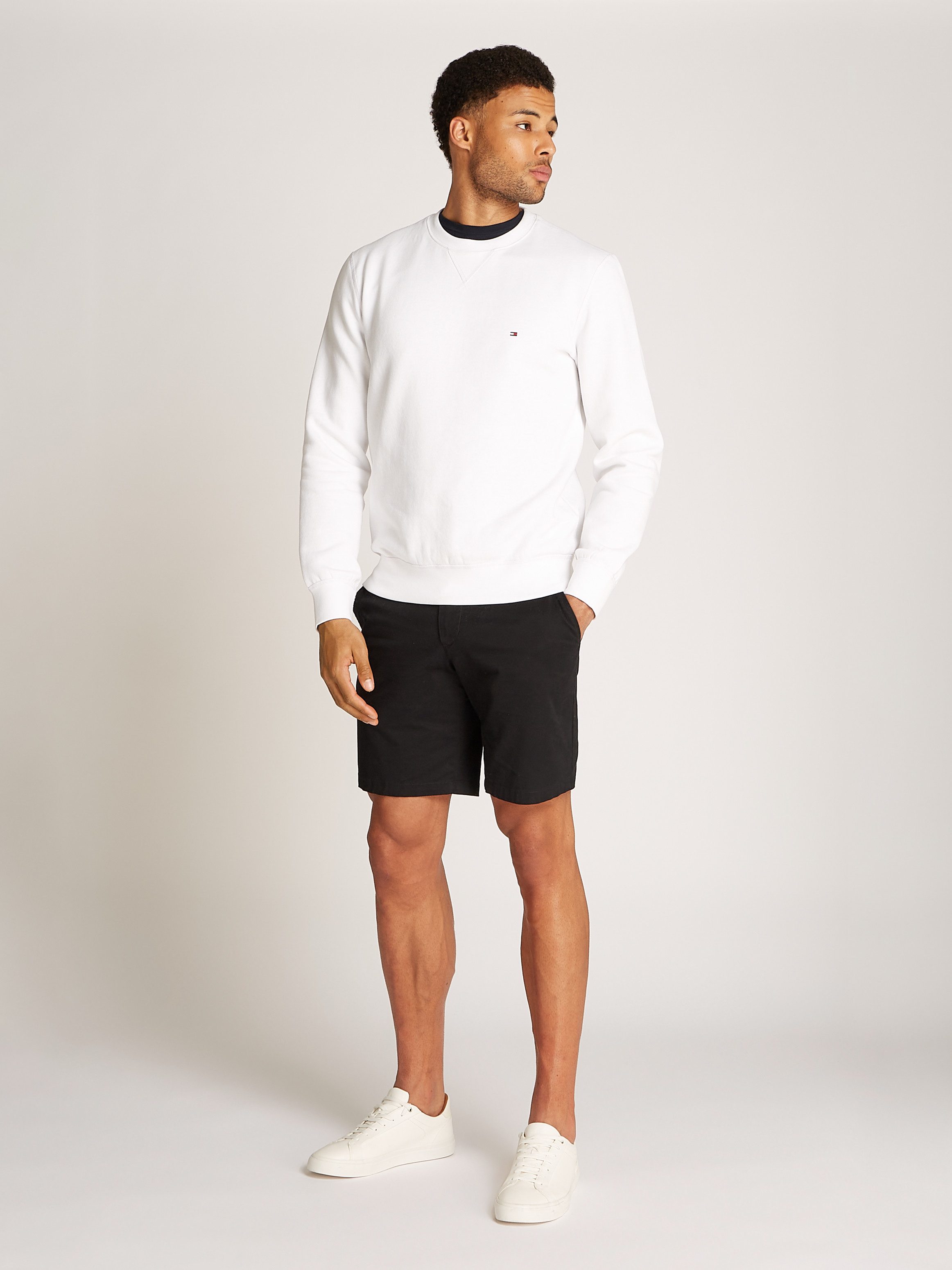 Tommy Hilfiger Sweatshirt ESSENTIAL FLEECE CREWNECK met tommy hilfiger logoborduursel