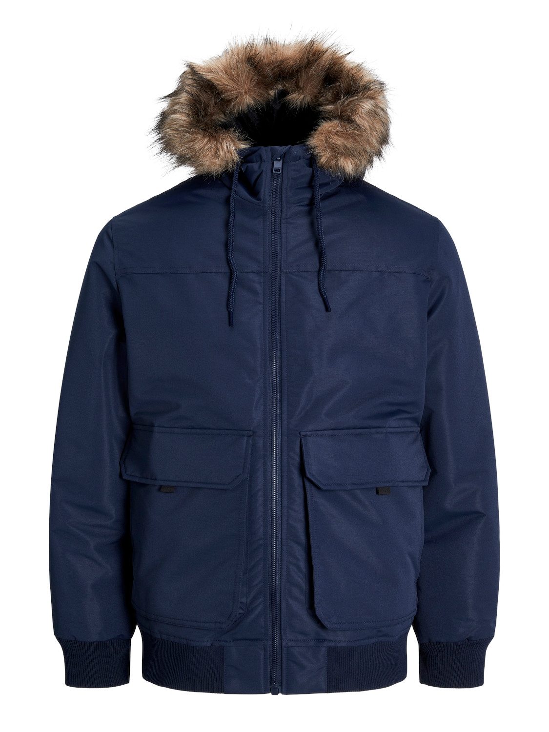 Jack & Jones Bomberjack JJCONSTRUCT FAUX FUR BOMBER Capuchon met afneembare kunstbont rand