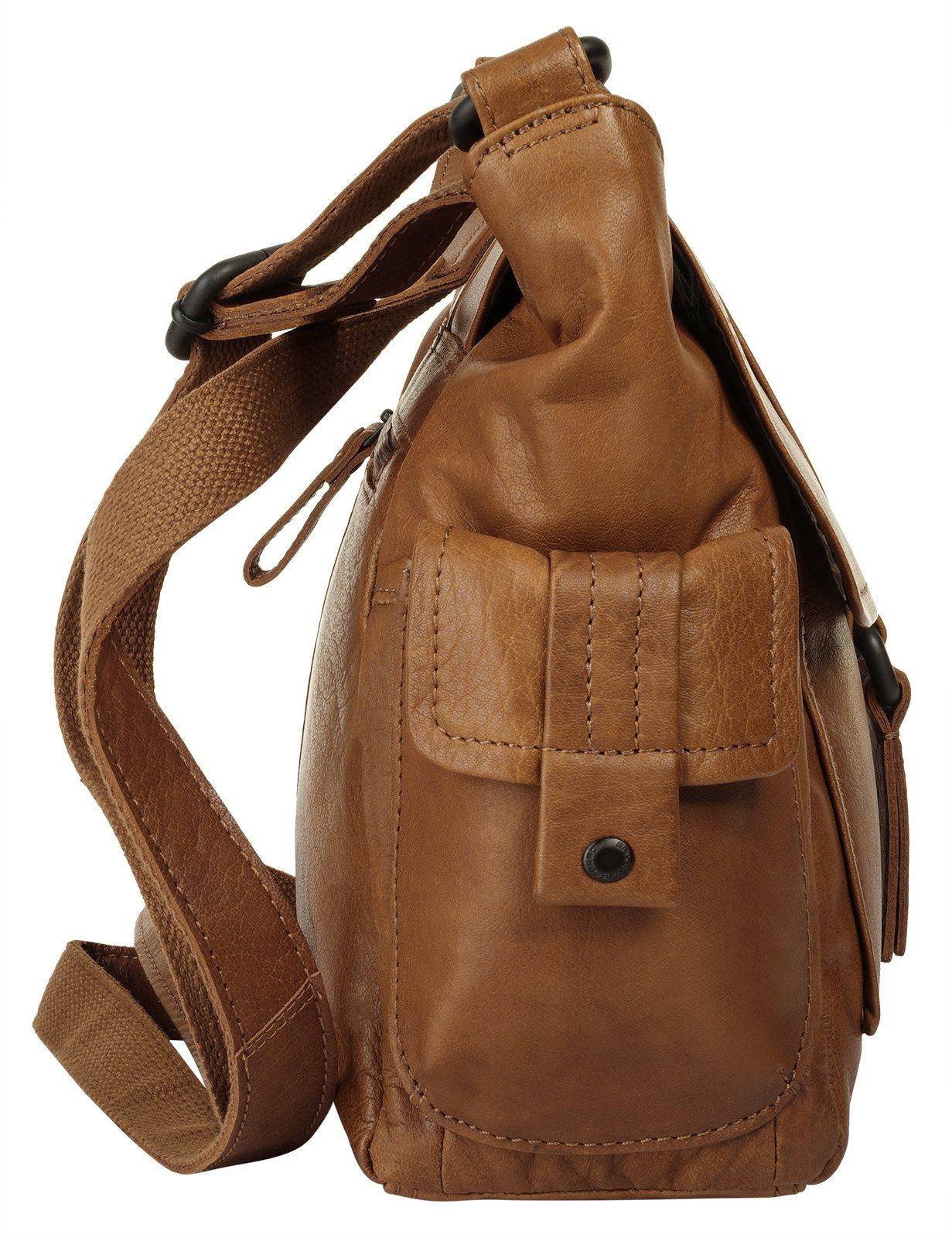Spikes & Sparrow Schoudertas echt leder