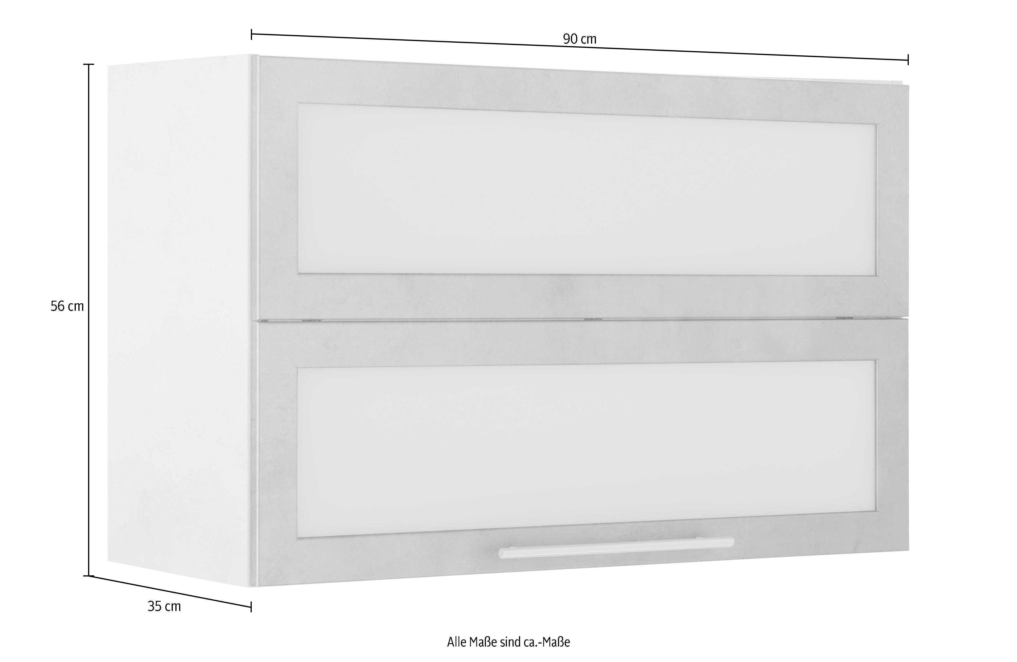wiho Küchen Hangend kastje met vouwklep Flexi2 Breedte 90-130 cm
