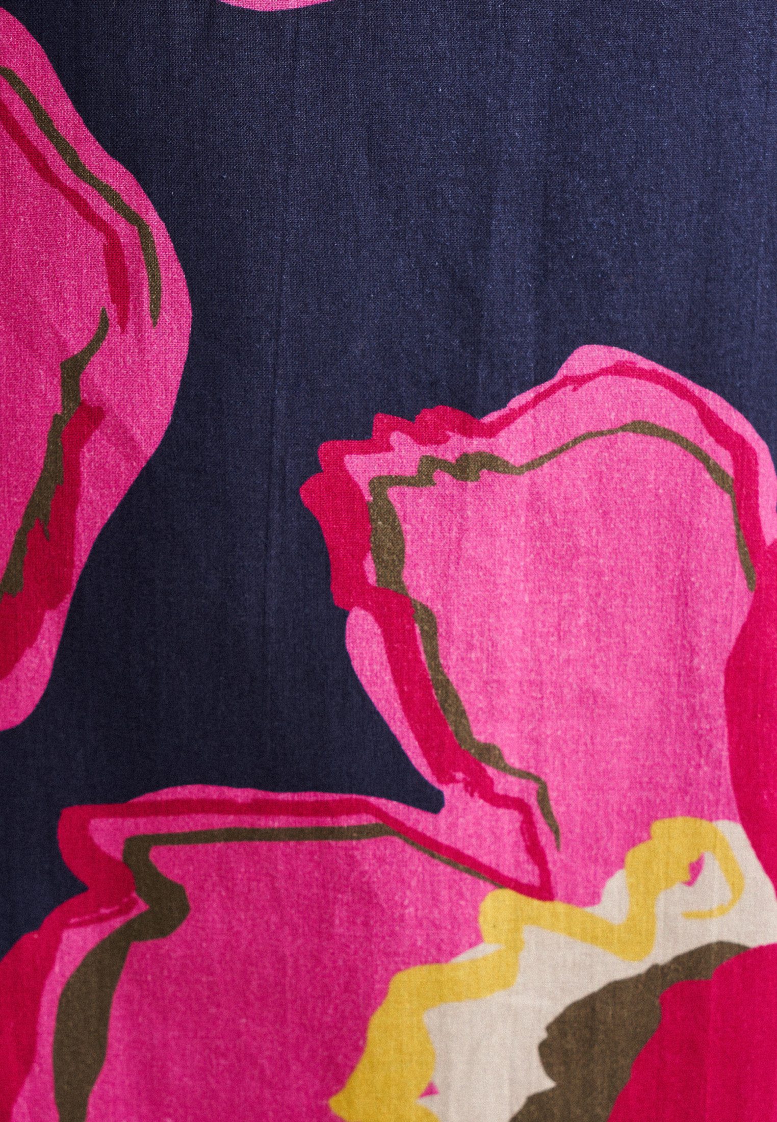 seidensticker Klassieke blouse Zwarte roos Tuniek bloemmotief
