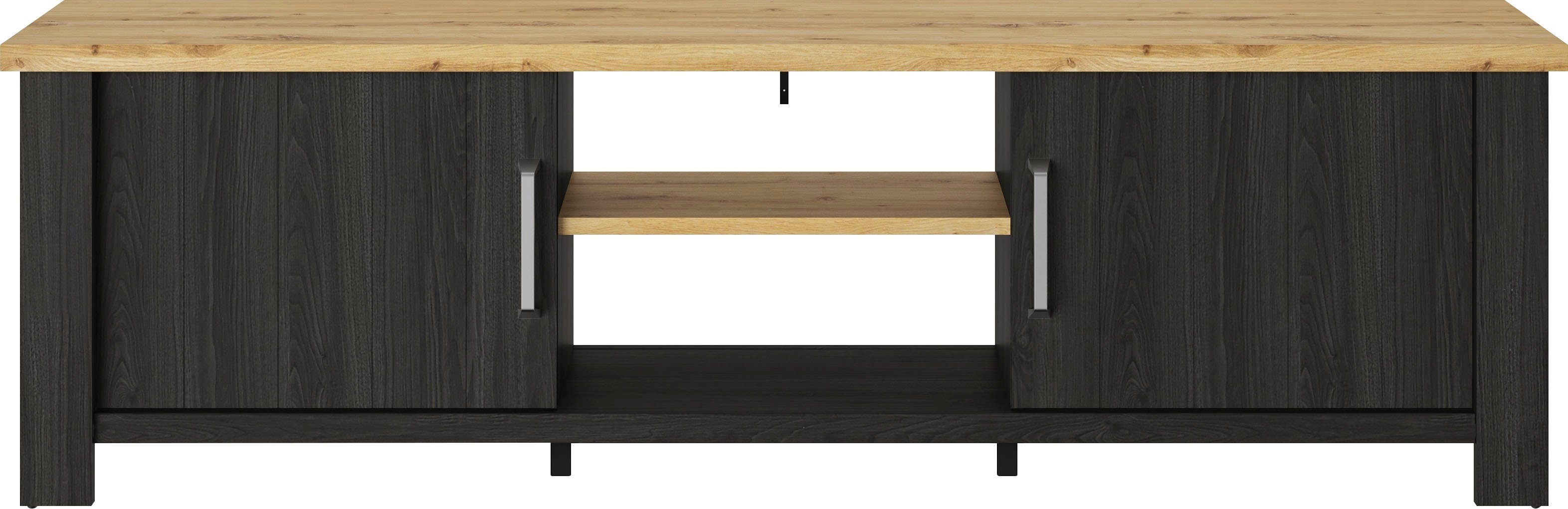 Gami Tv-meubel Sequoia Woonkamer - collectie in landelijke stijl en industrieel decor (1 stuk) lowboards zwart