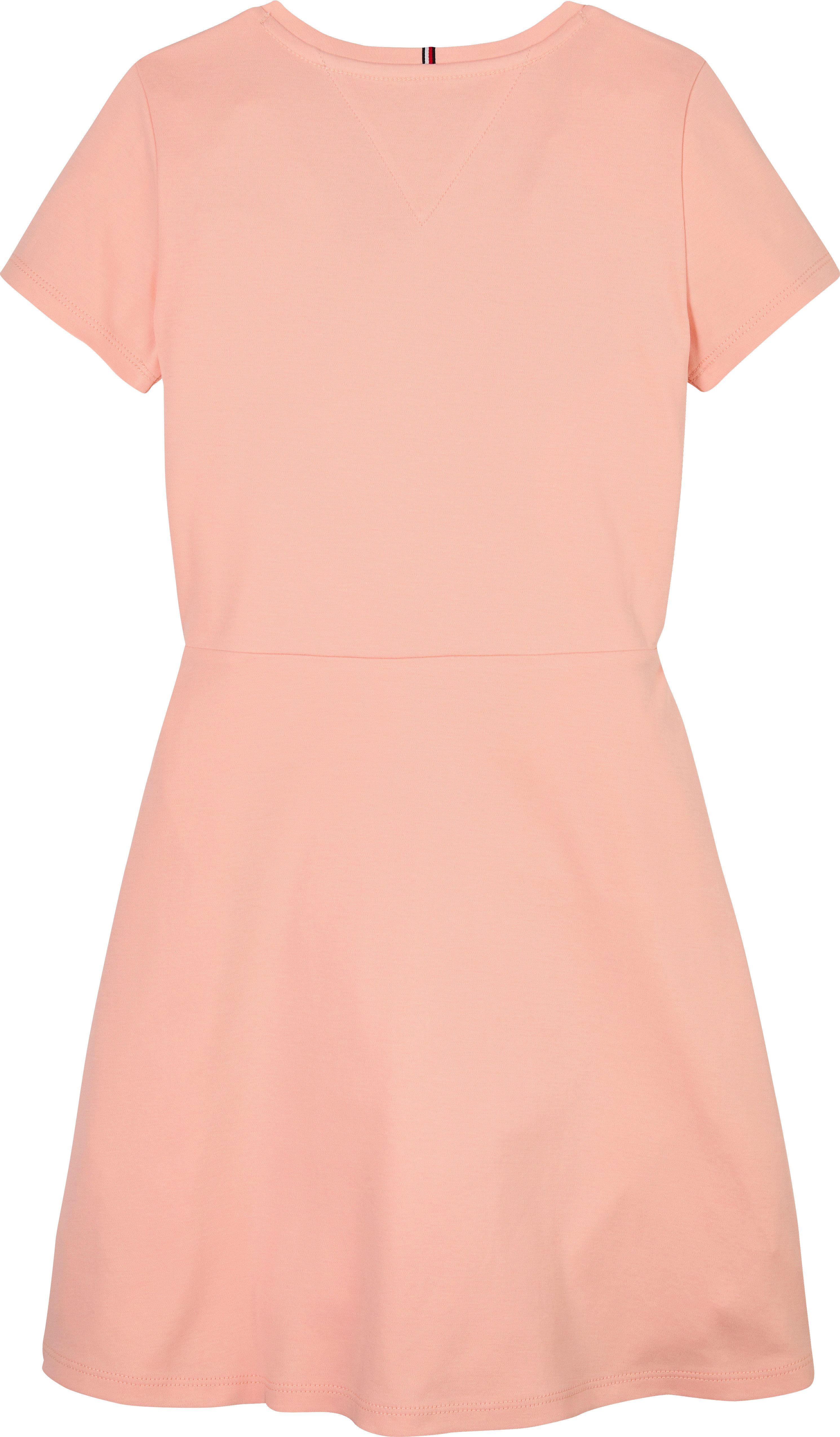 Tommy Hilfiger Skaterjurk ESSENTIAL SKATER DRESS SS met zwijgende rok, met logo-borduursel