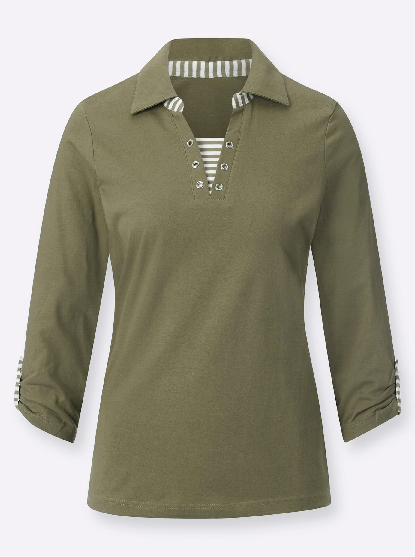 Casual Looks Shirt met 3/4-mouwen Shirt (1-delig)