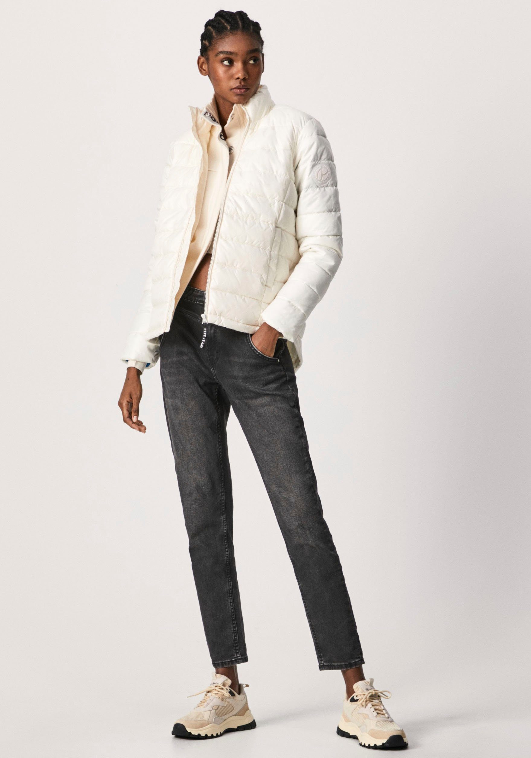 Pepe Jeans Gewatteerde jas Fanny met deelbare ritssluiting en leuke stiksels