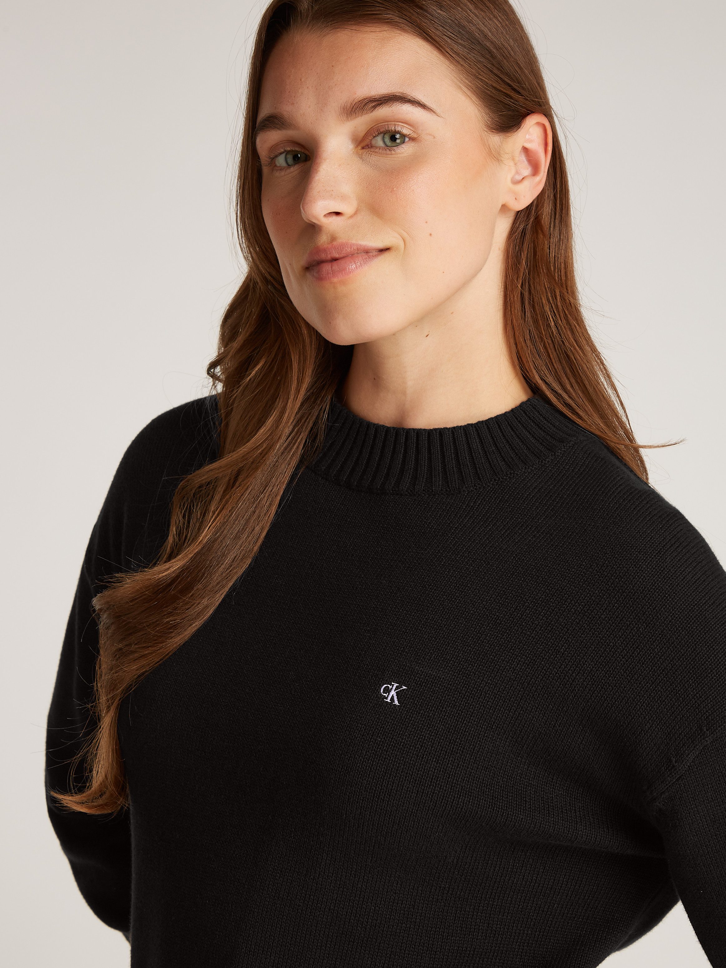Calvin Klein Trui met ronde hals MONOGRAM EMBRO CREWNECK SWEATER