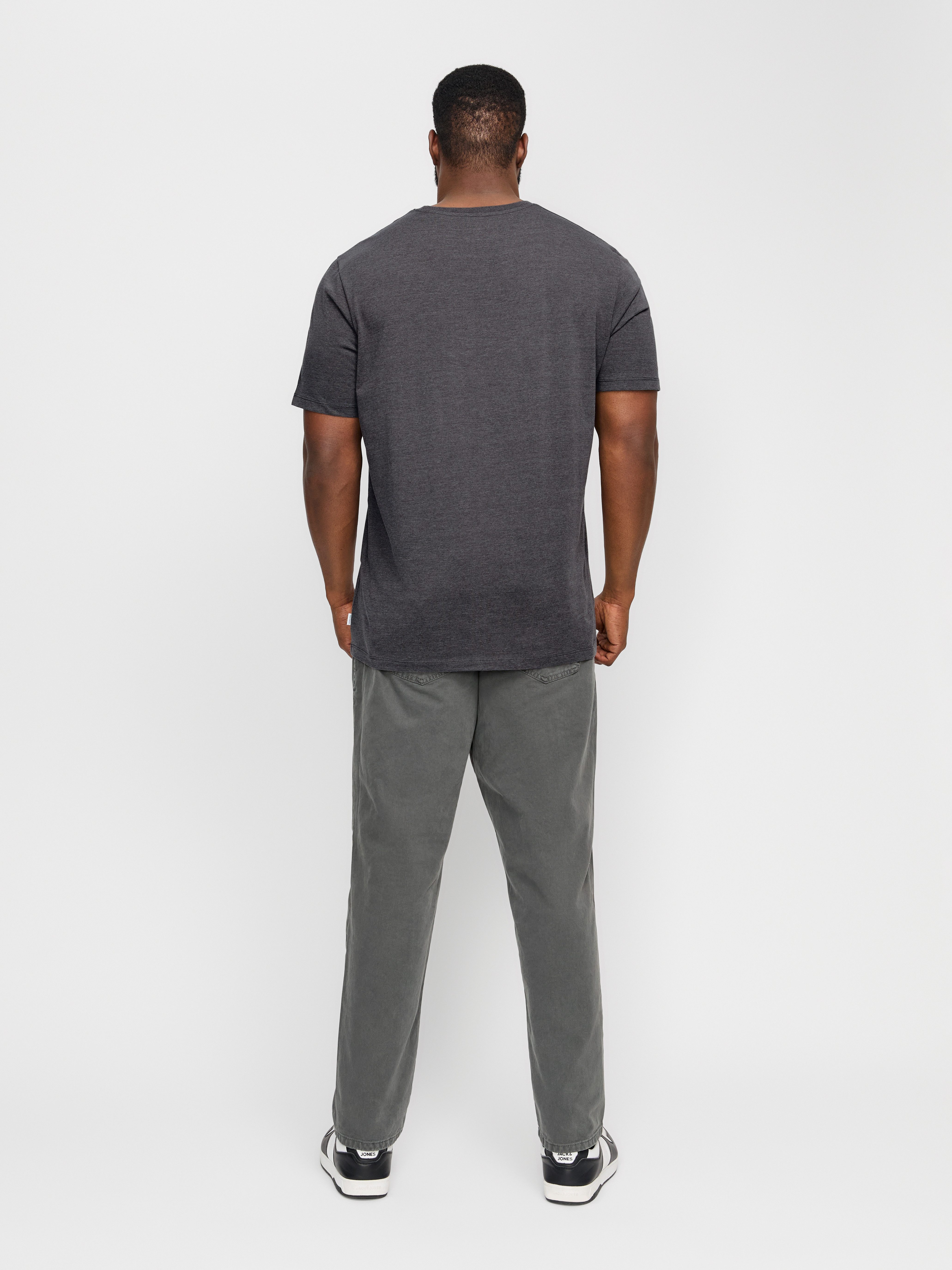 Jack & Jones PlusSize Shirt met ronde hals JJEORGANIC MEL TEE SS O-NECK NOOS PLS