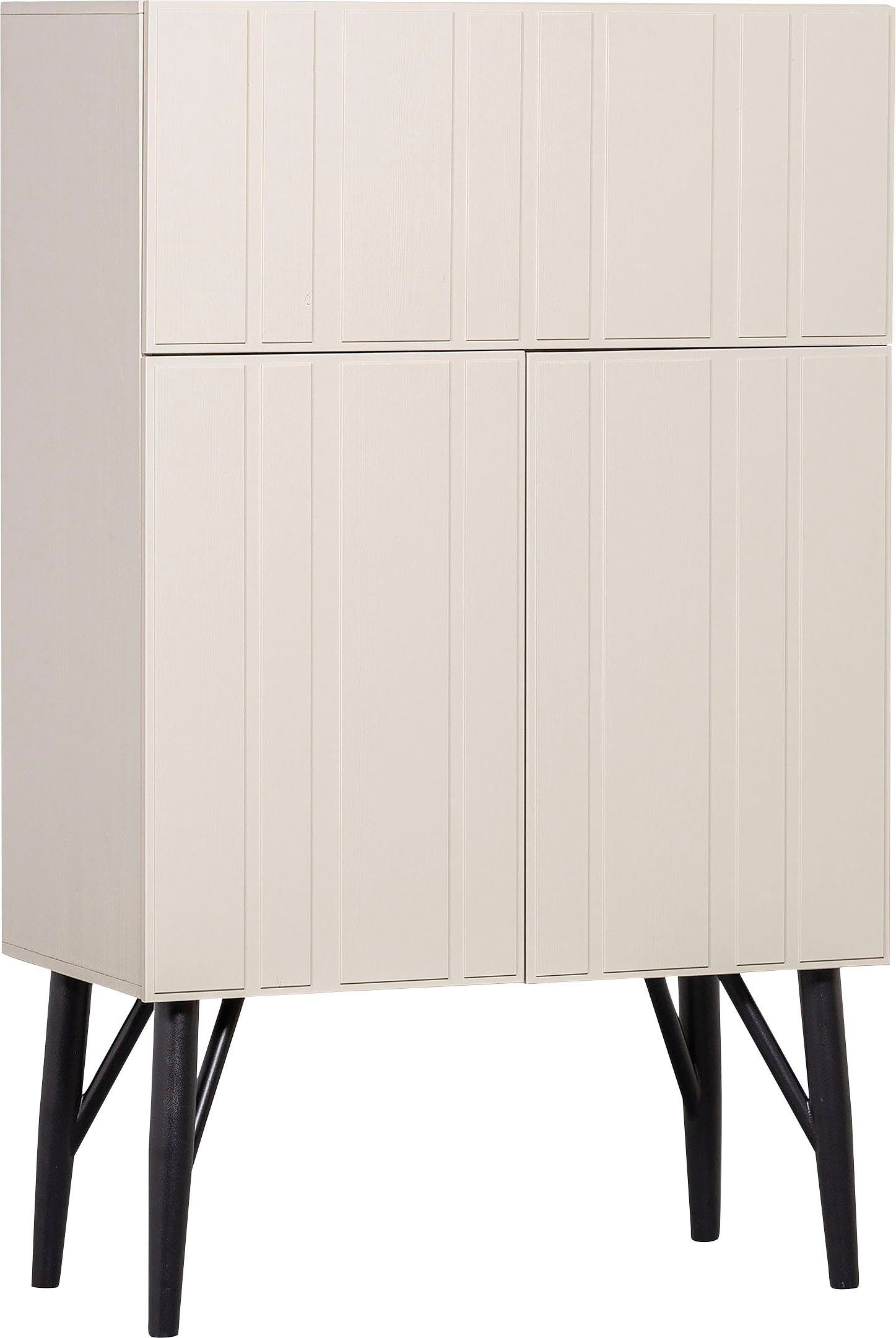 WOOOD Barmeubel MILLER met veel ruimte voor flessen en glazen, h 146 cm x b 90 cm