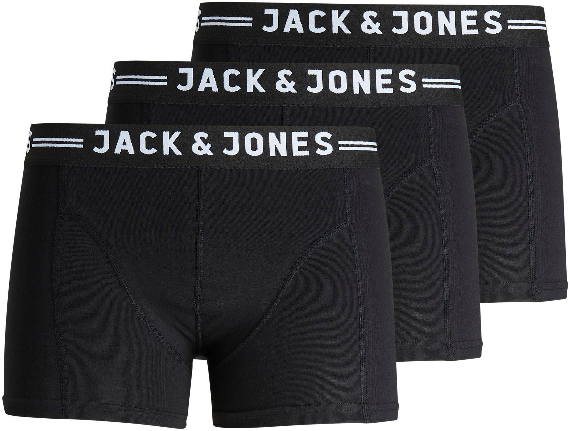 Jack & Jones Boxershort Sense Trunks (set, 3 stuks) heren boxershorts maat L zwart