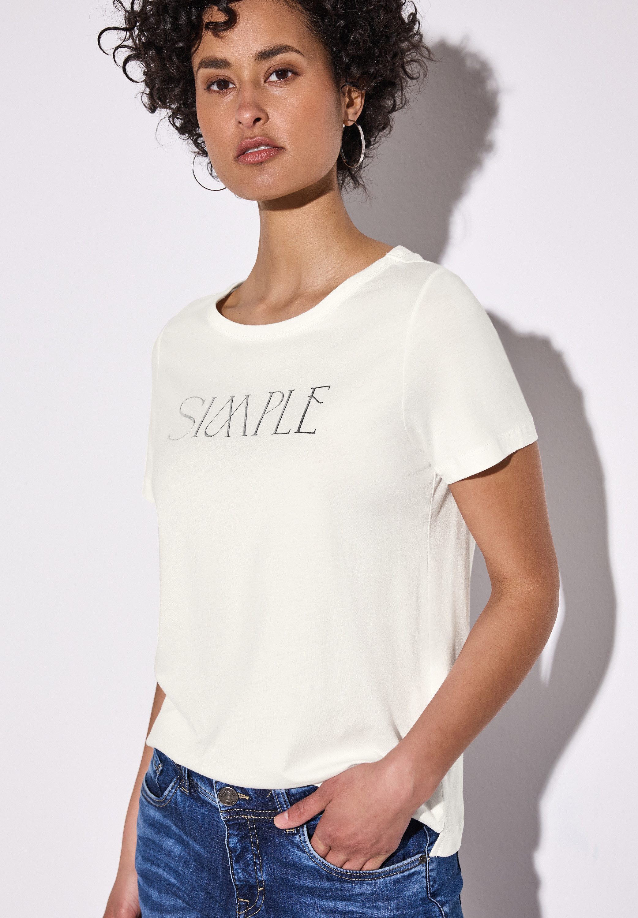 STREET ONE T-shirt met tekstprint
