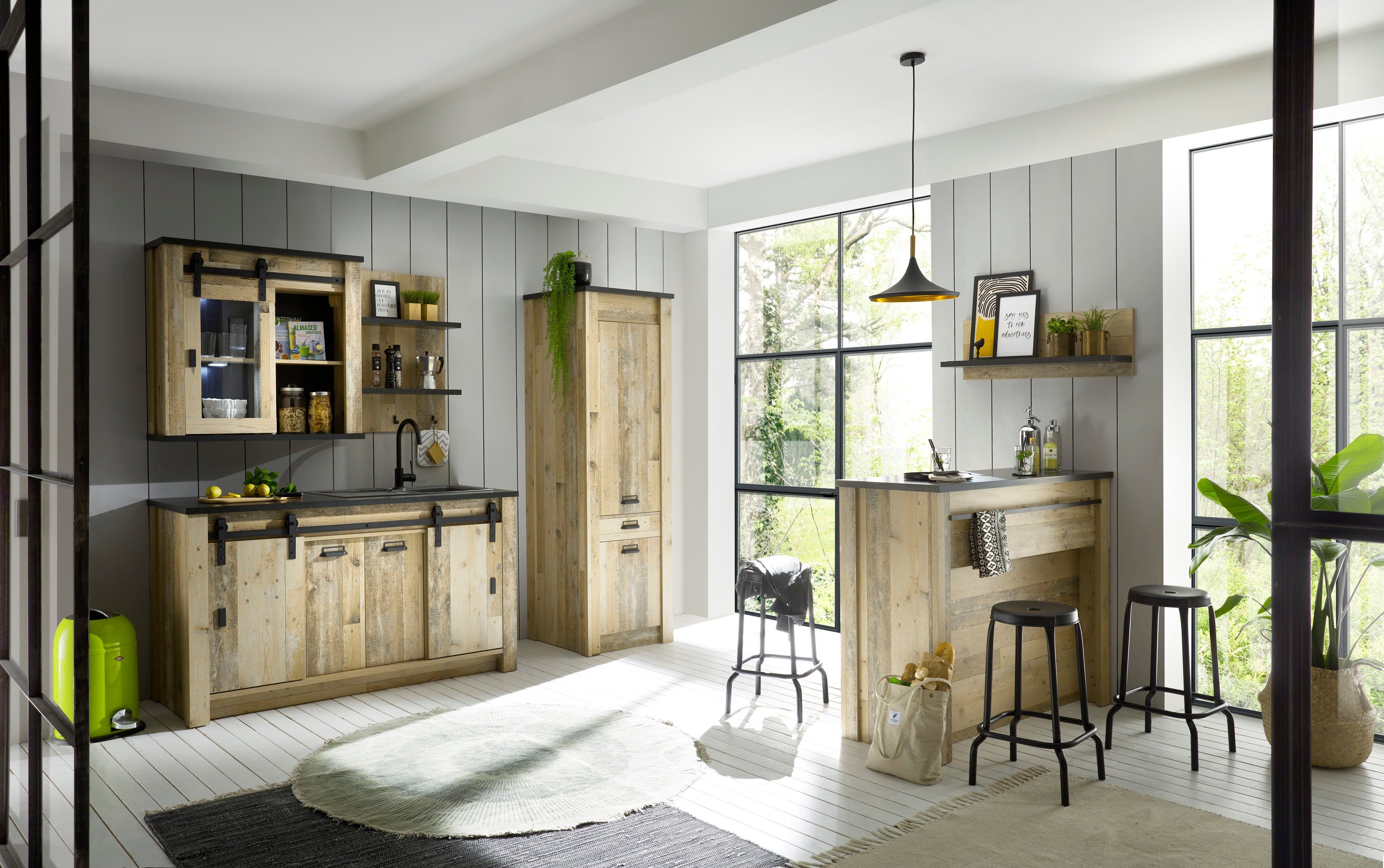 Home affaire Wandplank Sherwood Breedte 90 cm, in modern houtdecor, 28 mm dikke legplanken
