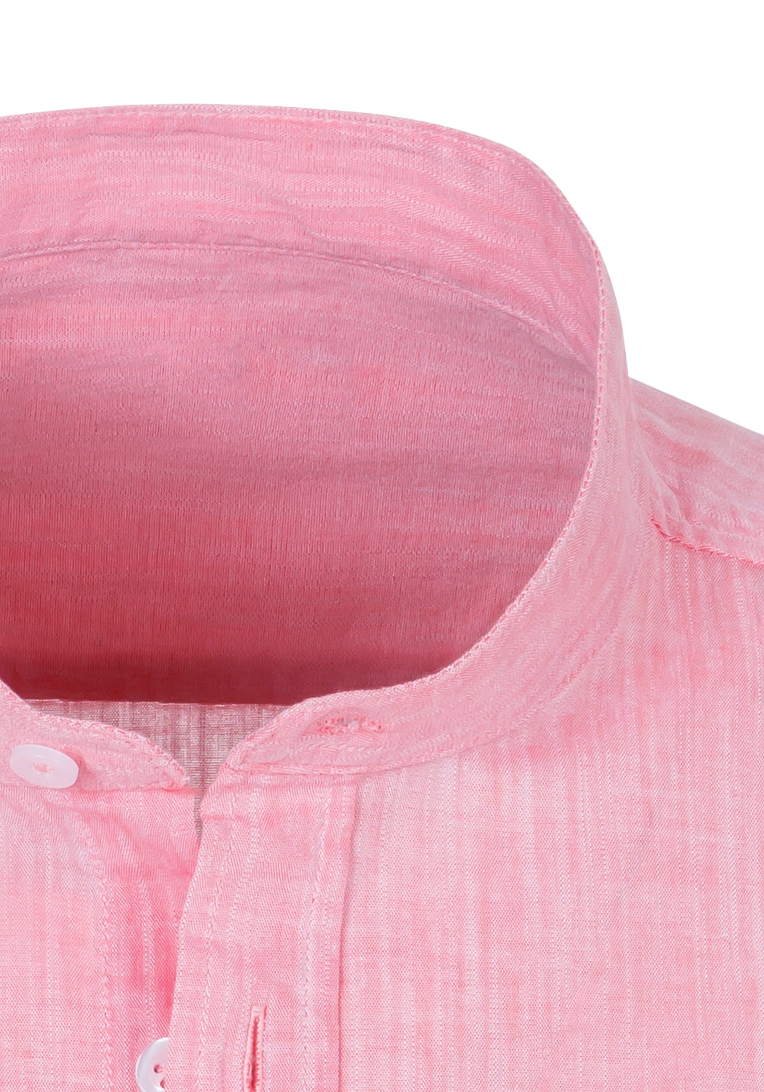 H.I.S Overhemd met lange mouwen Regular fit, staande kraag shirt met borstzak, 100% katoen