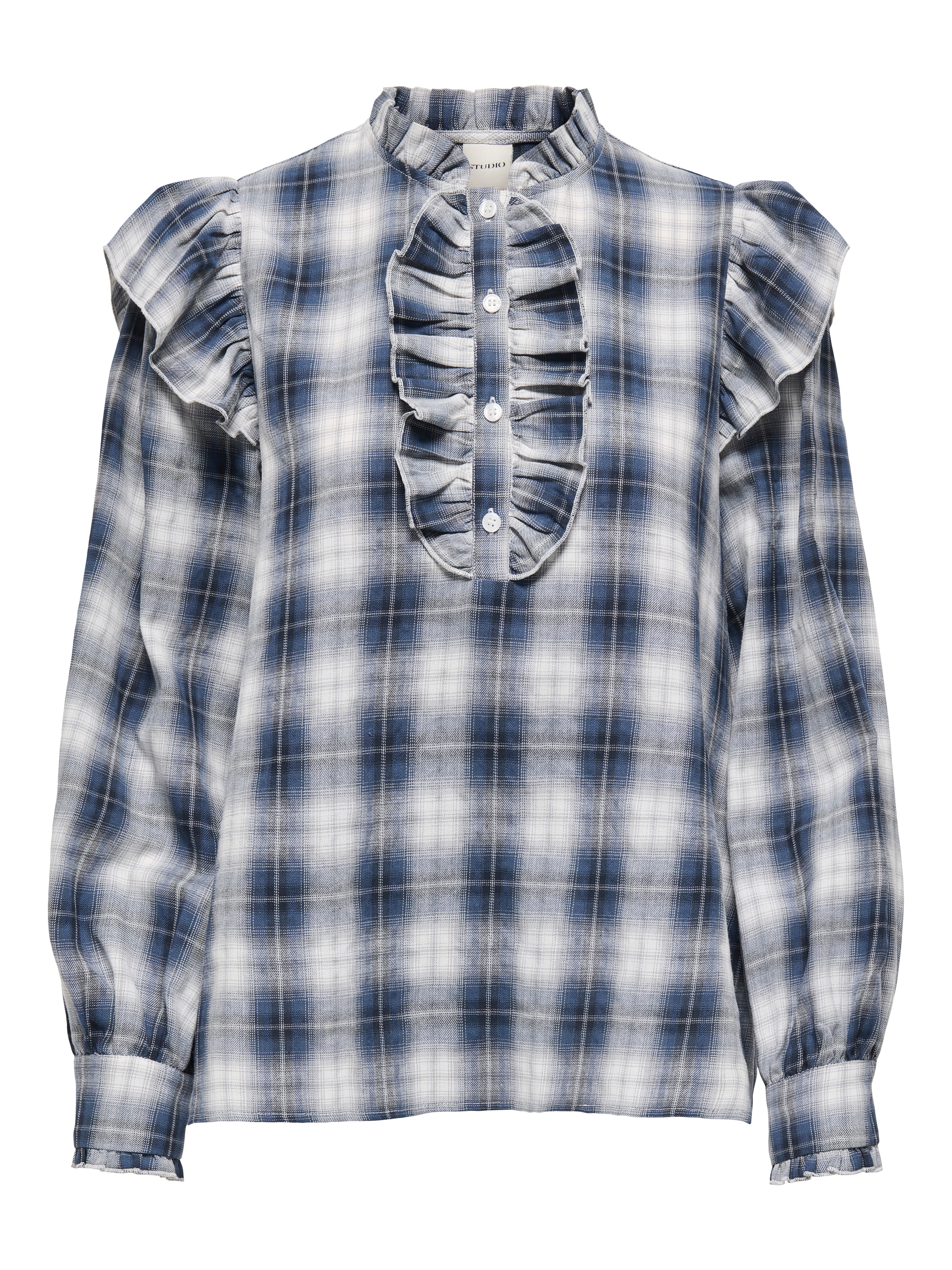 Only Blouse met lange mouwen ONLFIGA L/S FLOUNCE TOP WVN
