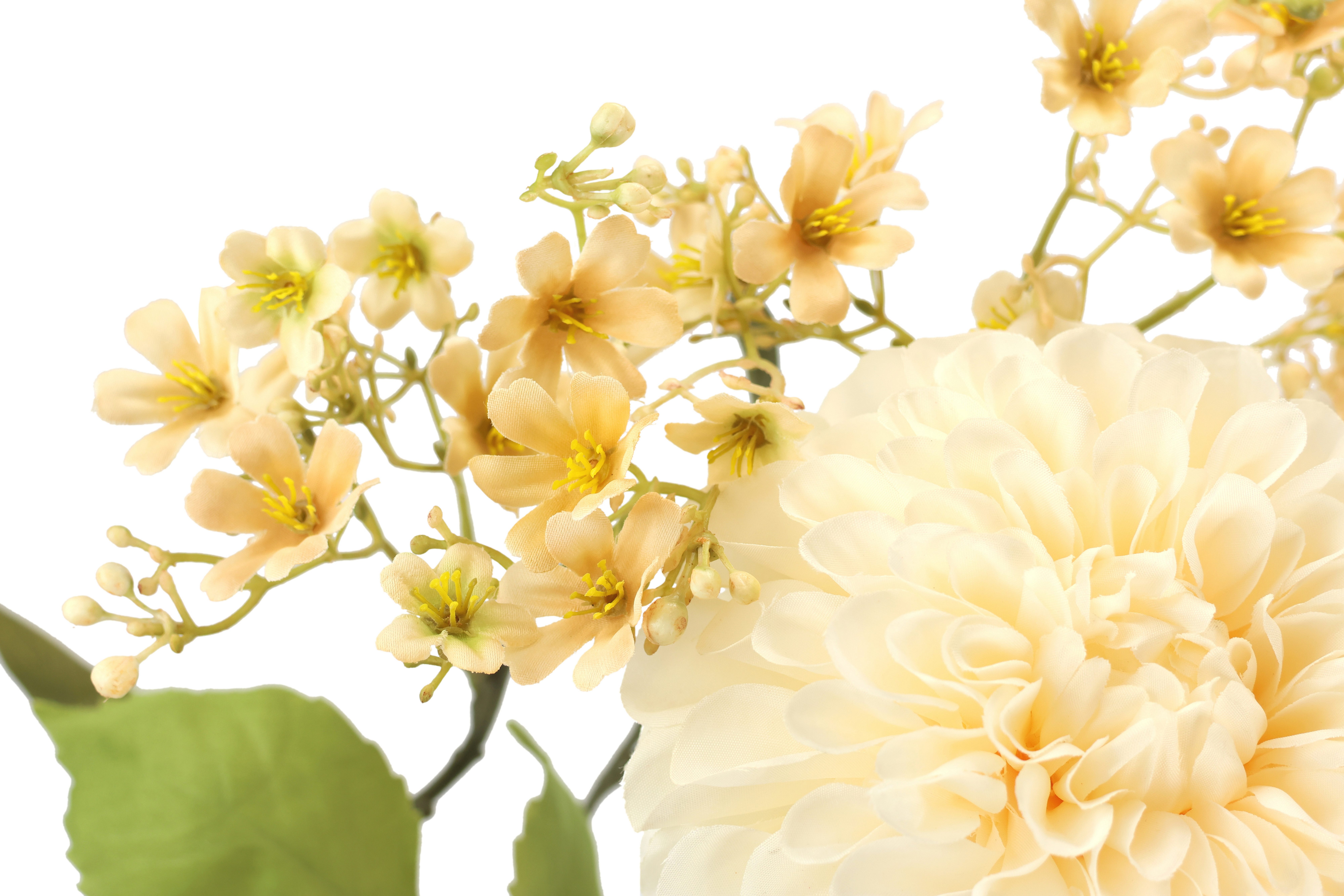 I.GE.A. Kunstbloem Stelenbloemen assortiment dahlia bloes tak Tak zijdenbloem enkele bloem herfst kunstbloemen decoratieve bloemen (2 stuks)