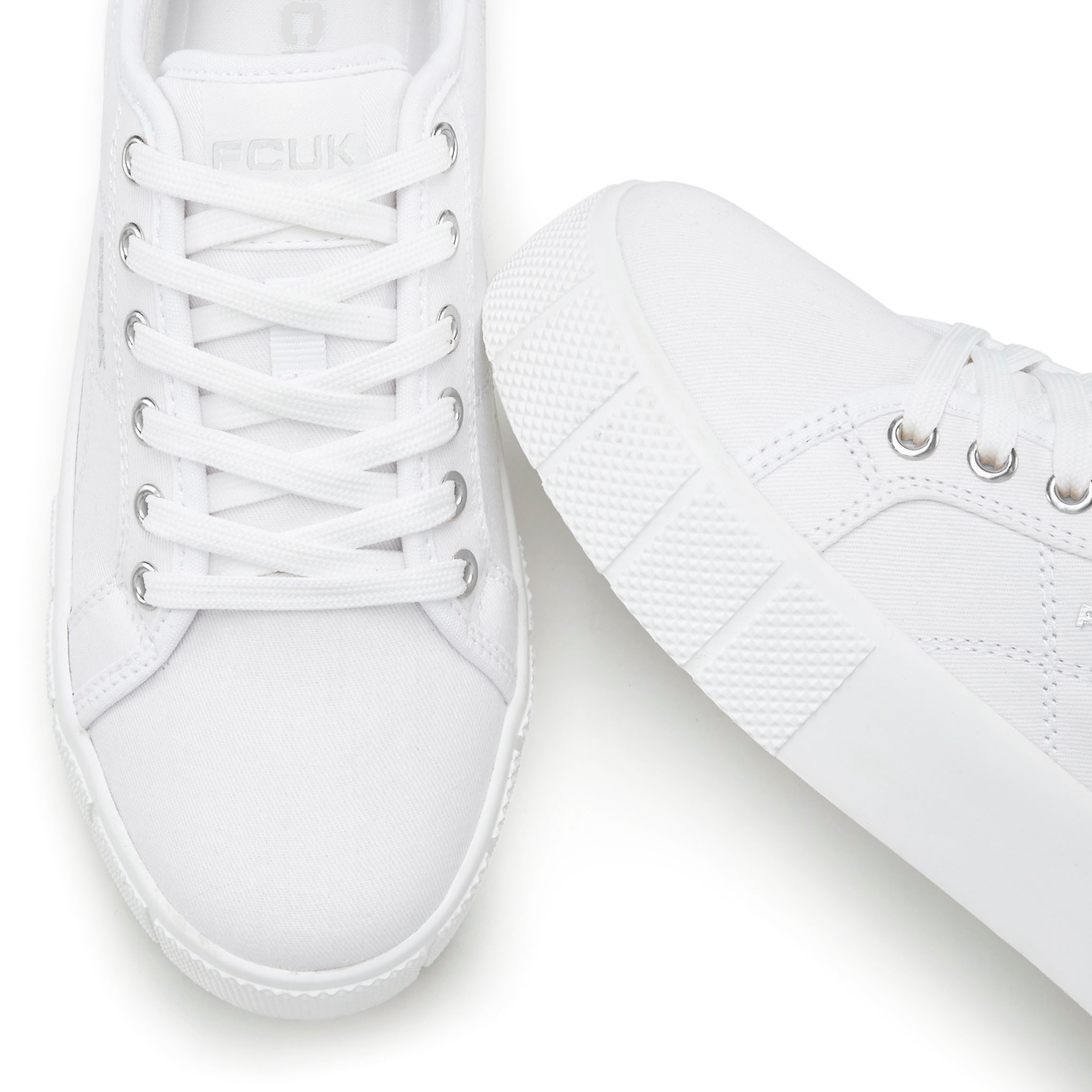 FCUK Sneakers Vrijetijdsschoen, lage schoen met plateaus zool VEGAN