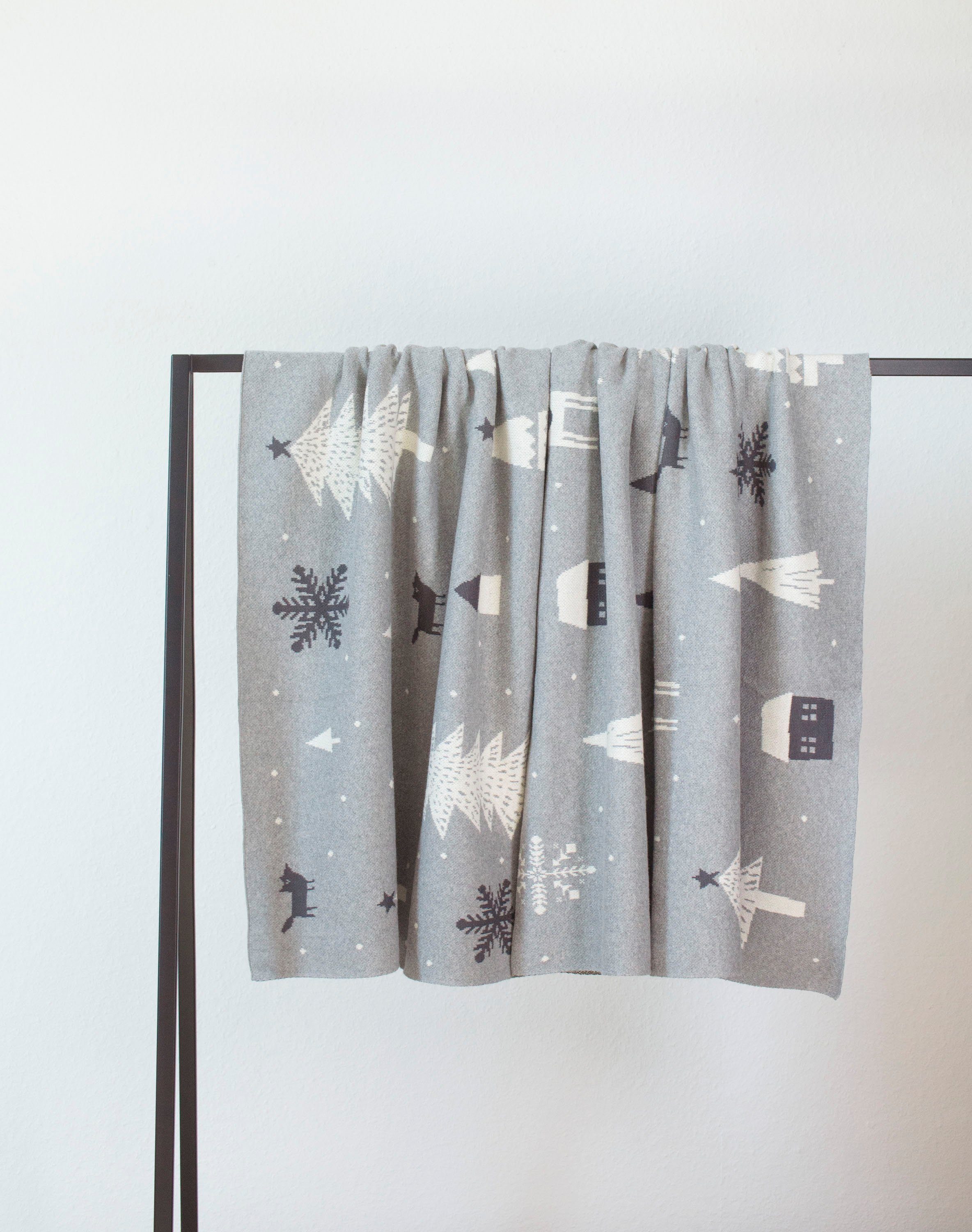 TOM TAILOR HOME Deken Scandinavian met scandinavische wintermotieven, knuffeldeken