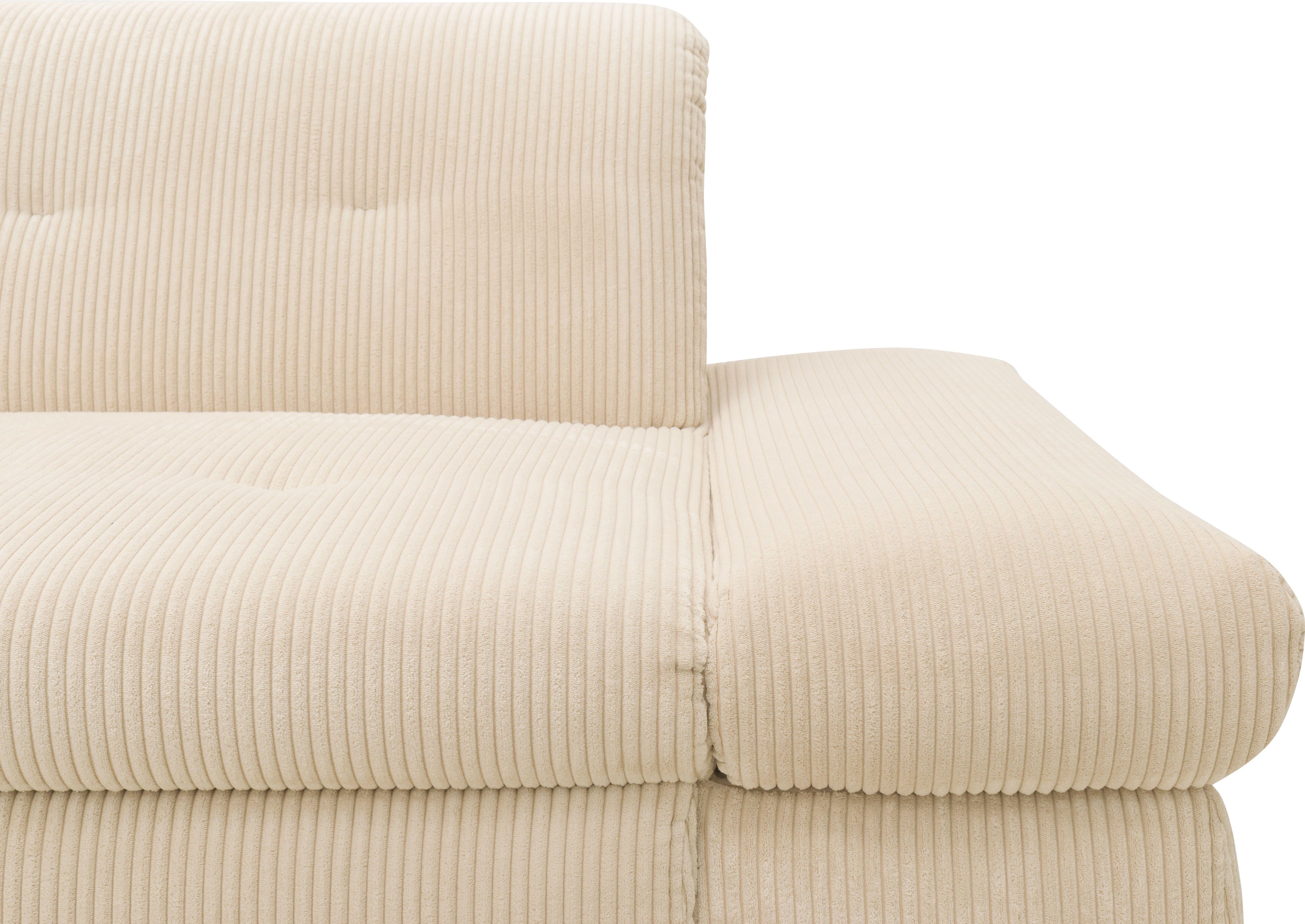 DOMO collection Hoekbank Moric bxdxh 300x172x80 cm, ook in cord, L-model XXL-formaat, optioneel ook met slaapbank functie en verstelling armleuning,