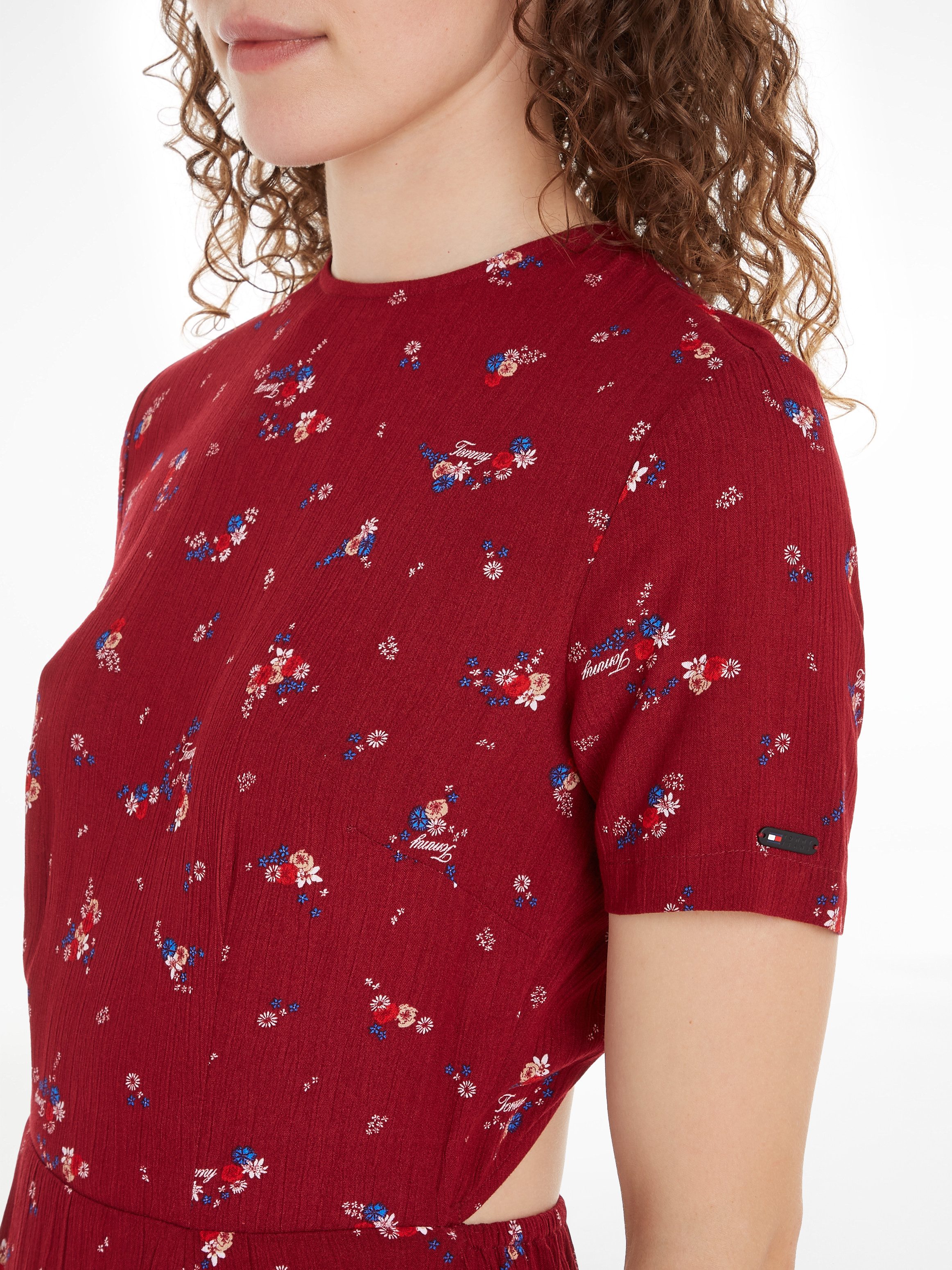 TOMMY JEANS Blousejurk TJW FLORAL MIDI DRESS