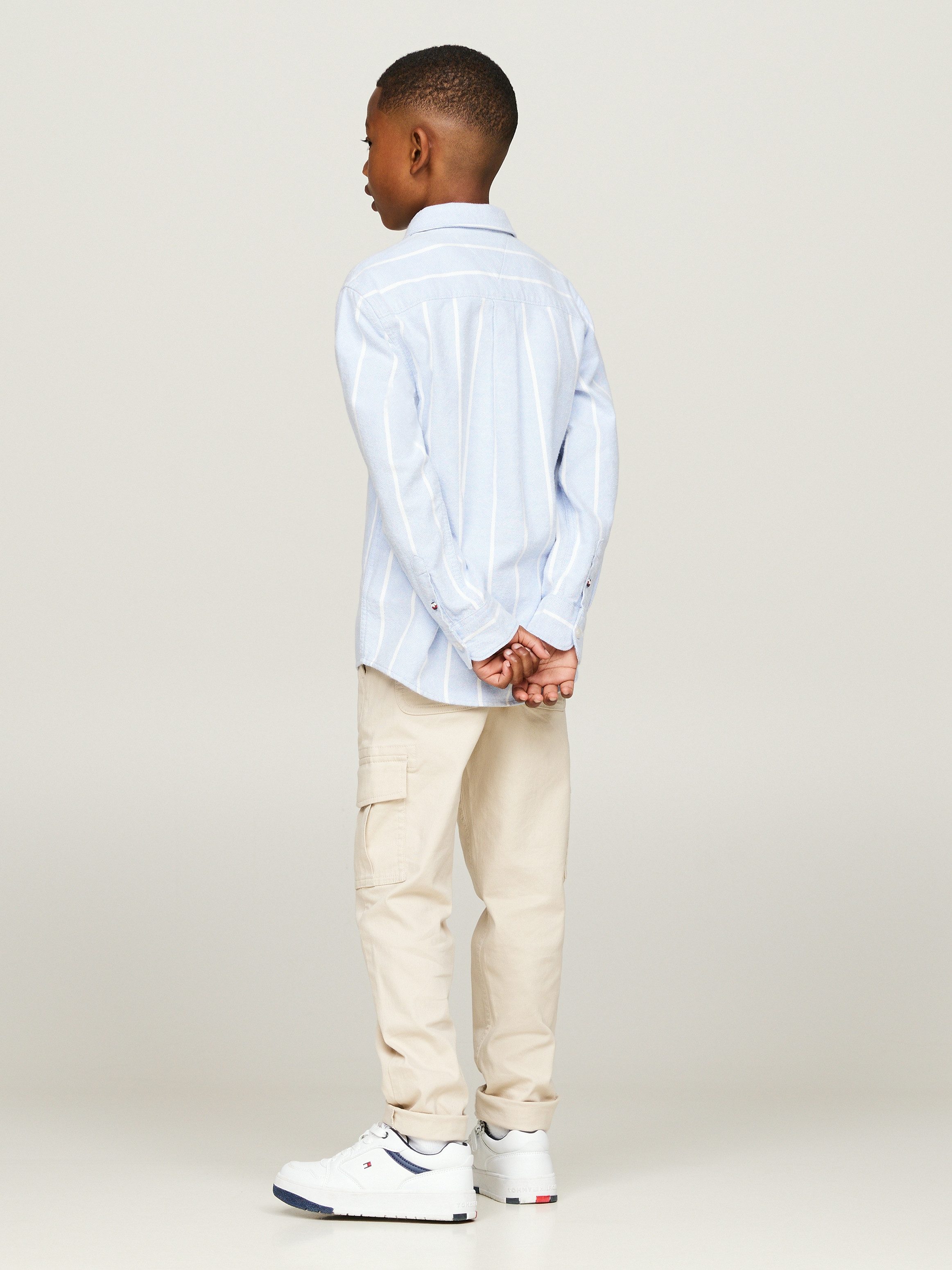Tommy Hilfiger Overhemd met lange mouwen MONOTYPE STRIPES SHIRT LS Kinderen tot 16 jaar met logo-opdruk