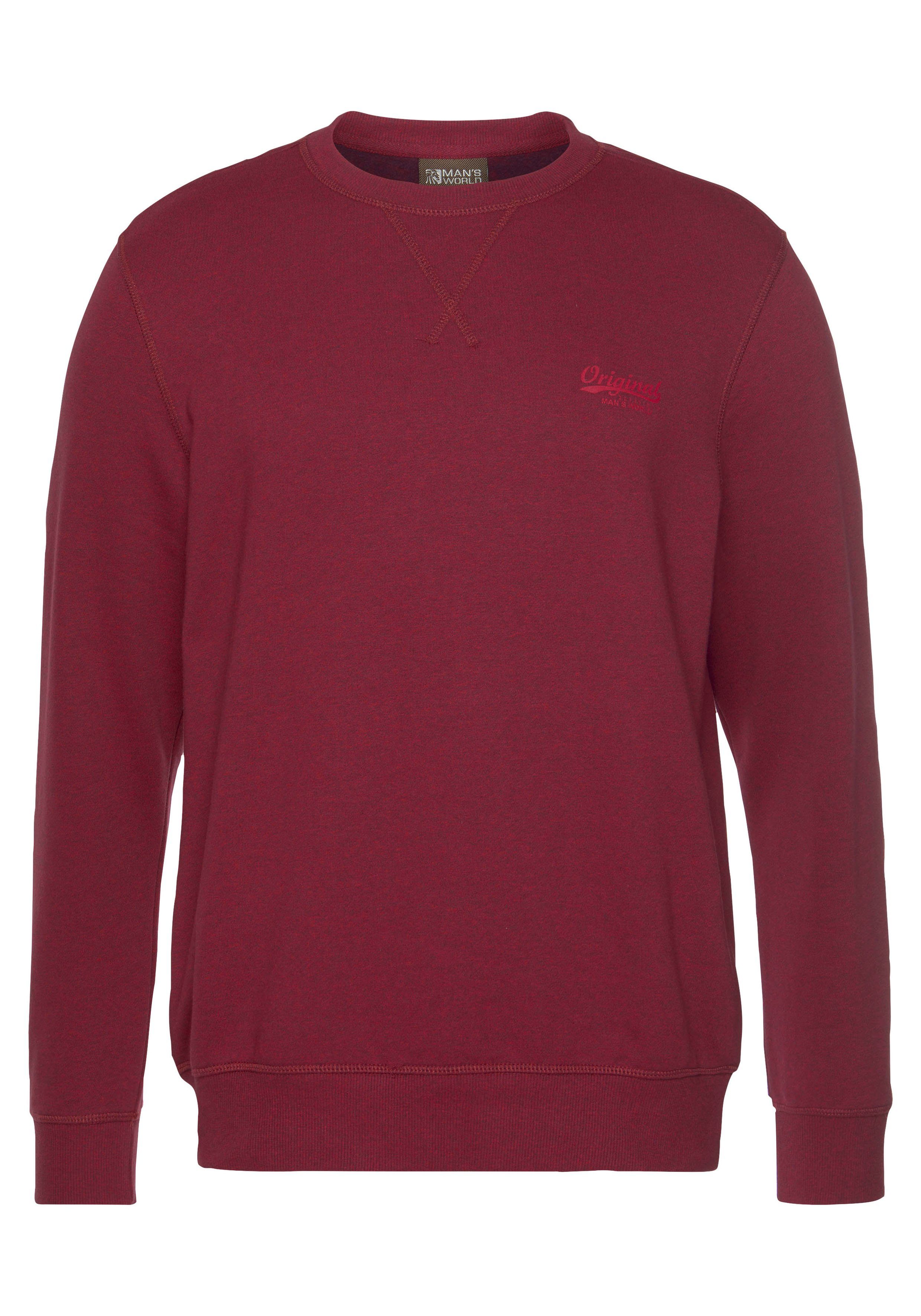 Man's World Sweatshirt Lange mouwen, basic-stijl, effen, ronde hals