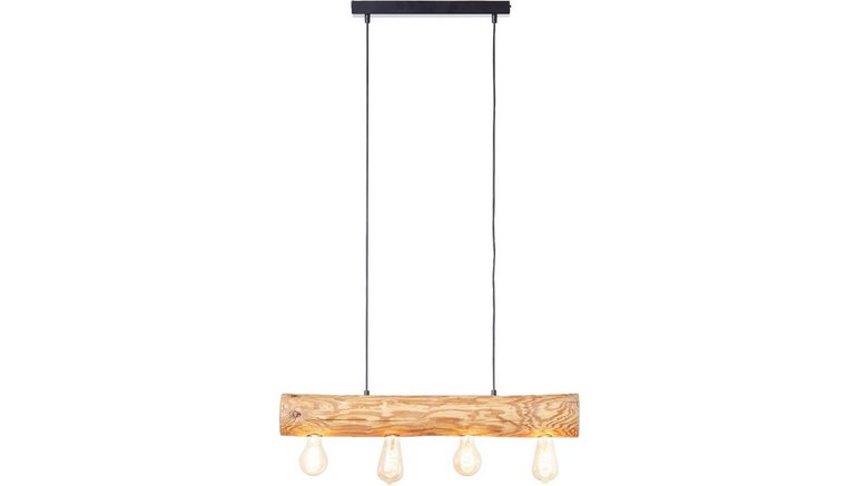 Brilliant Leuchten Hanglamp TRABO 4 x e27, 25 w, grenen gebeitst (1 stuk)
