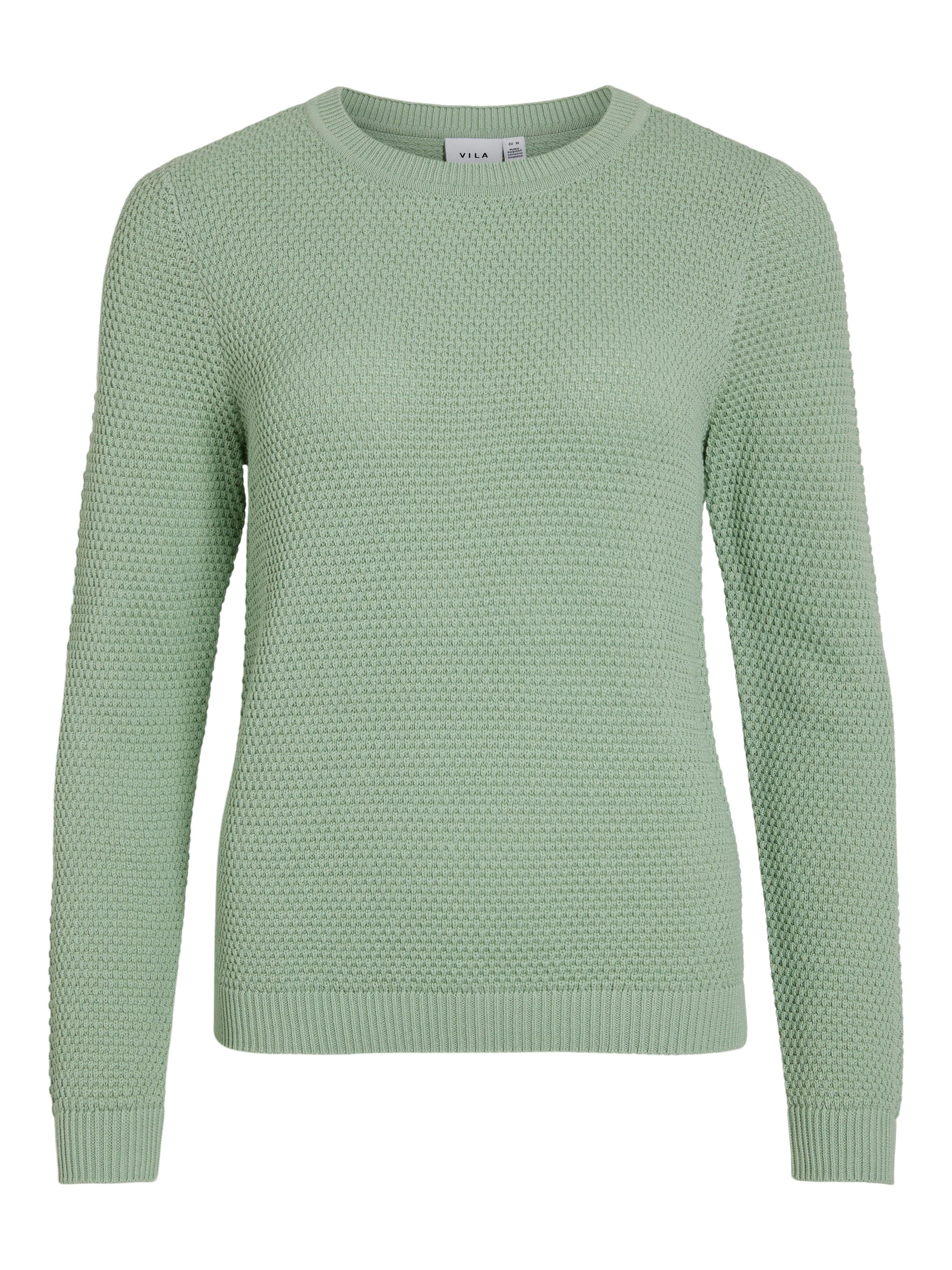 Vila Trui met ronde hals VIDALO O-NECK L S KNIT TOP- NOOS
