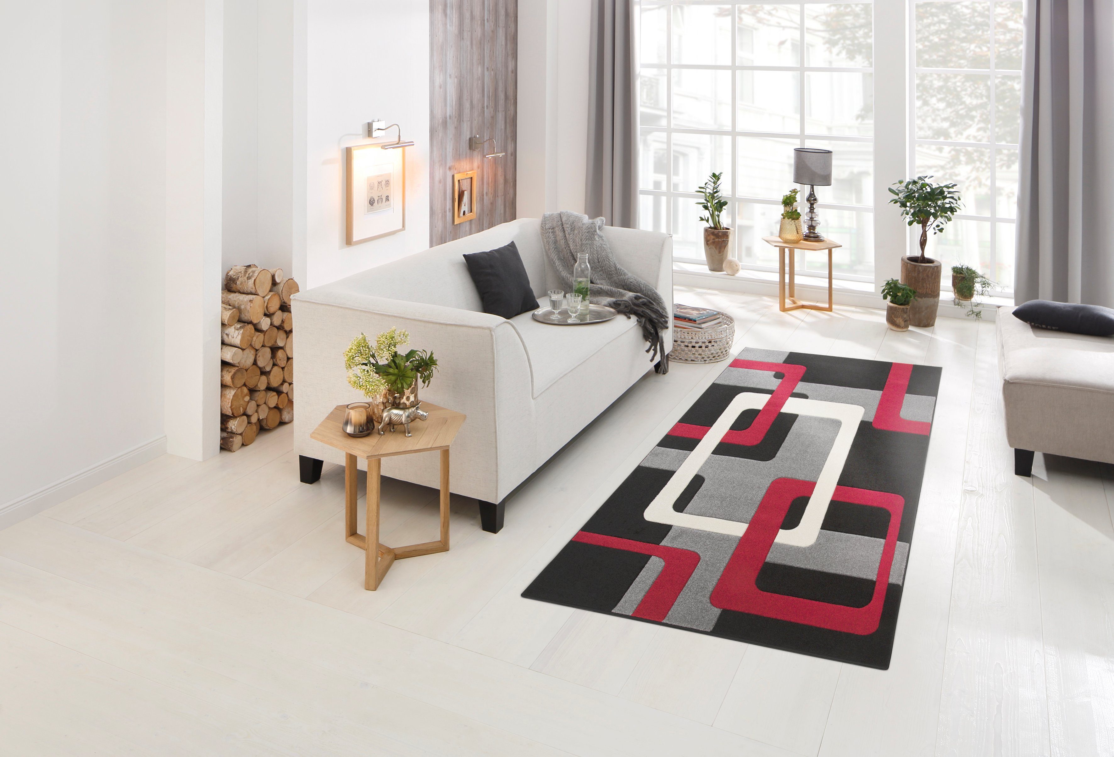 my home Vloerkleed Maxim Hoog-laag effect, kortpolig, 3D-ontwerp, klantenfavoriet