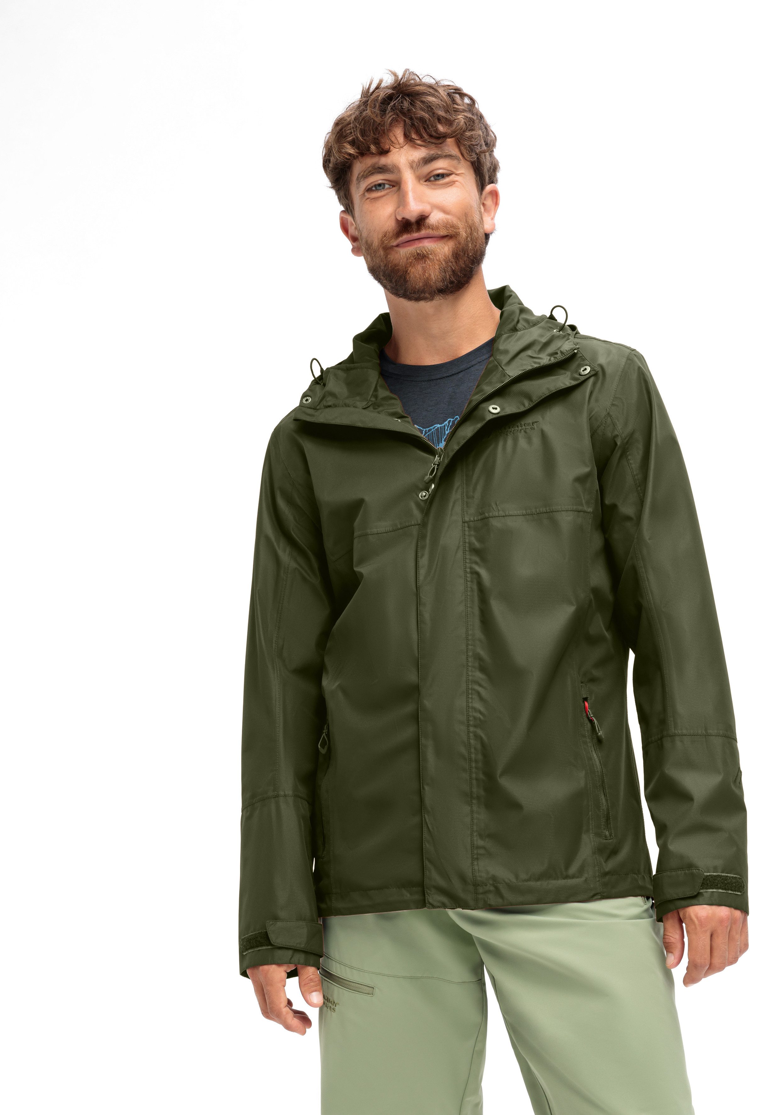 Maier Sports Outdoorjack Abbenstein M Heren jacke waterdicht, functionele jas met 2 buitenzakken + binnenzak