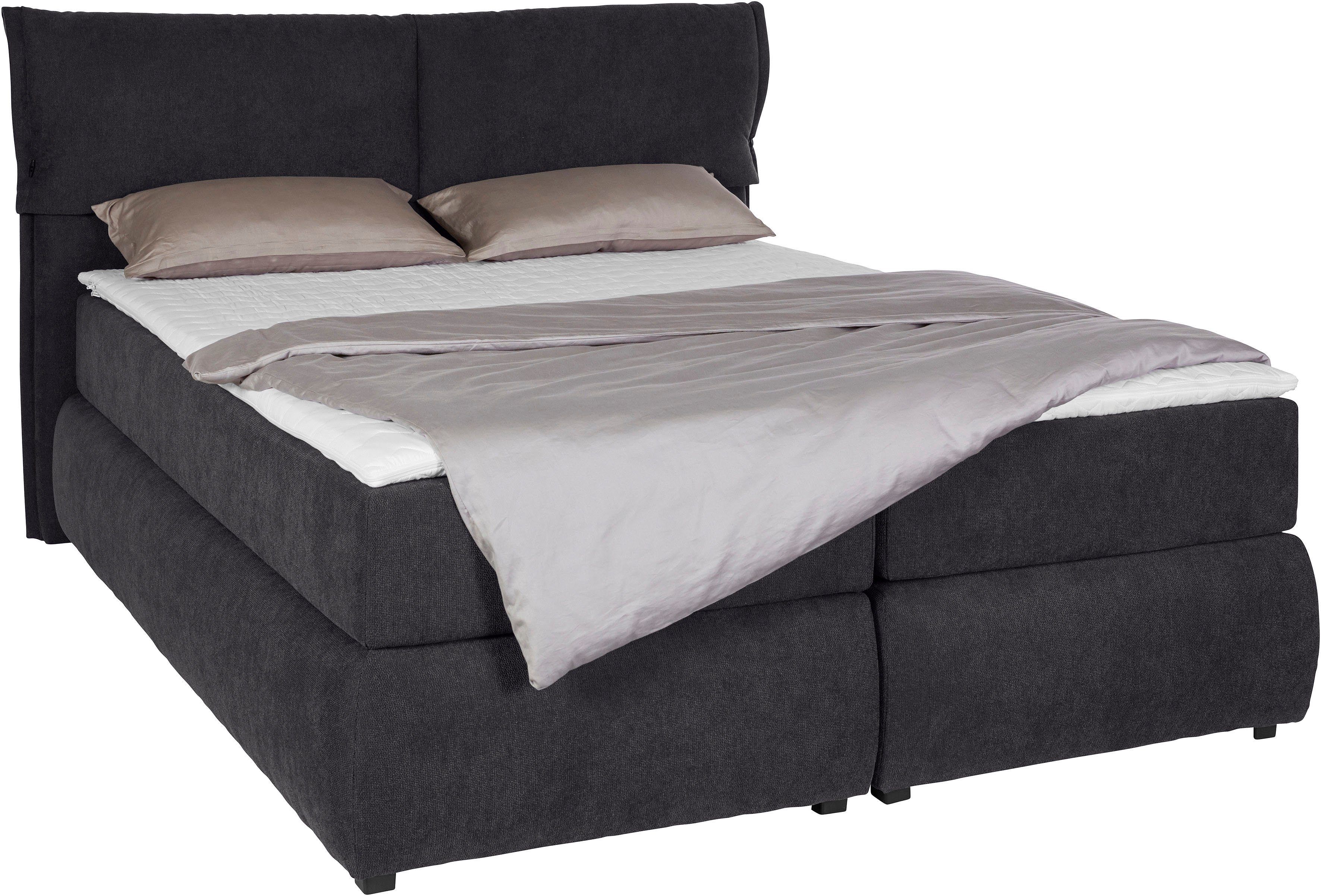 andas Boxspring Jenson in 4 kleuren, 4 breedten, 3 matrassoorten in 2 hardheden, topmatras