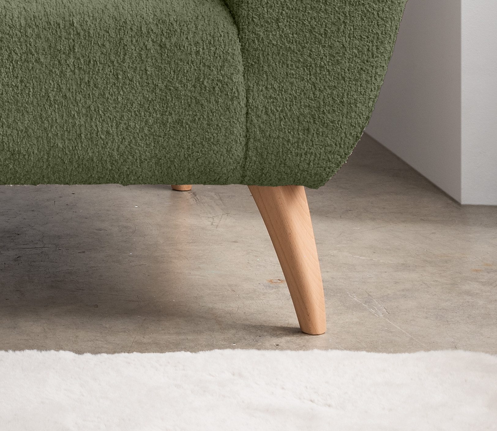 INOSIGN 2-zitsbank twee verschillende pootkleuren naar keuze