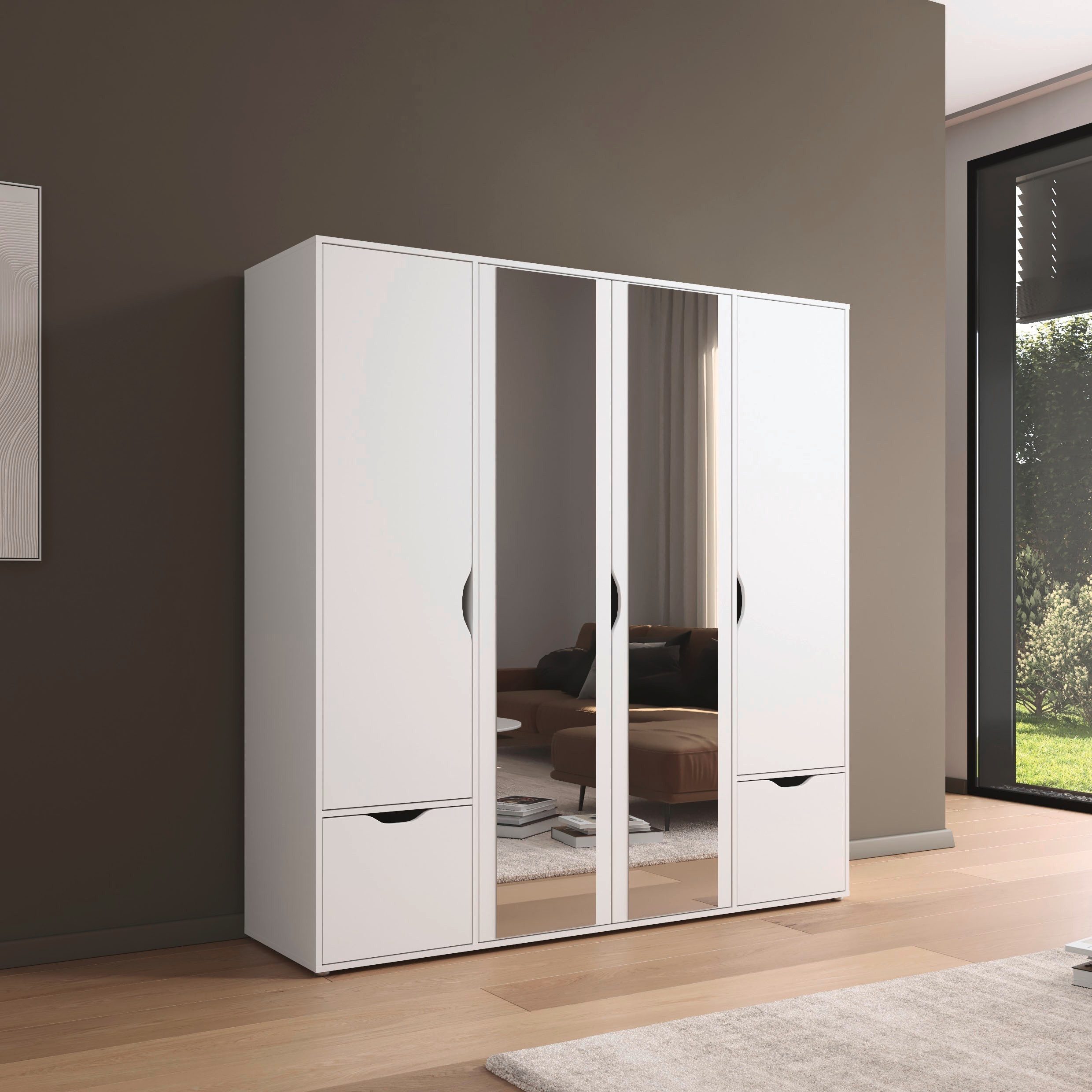 rauch Draaideurkast Kledingkast Kast Garderobe Wasmand NARAI met Laden Greefaansluitingen voor een greeploze look TOPSELLER MADE IN GERMANY