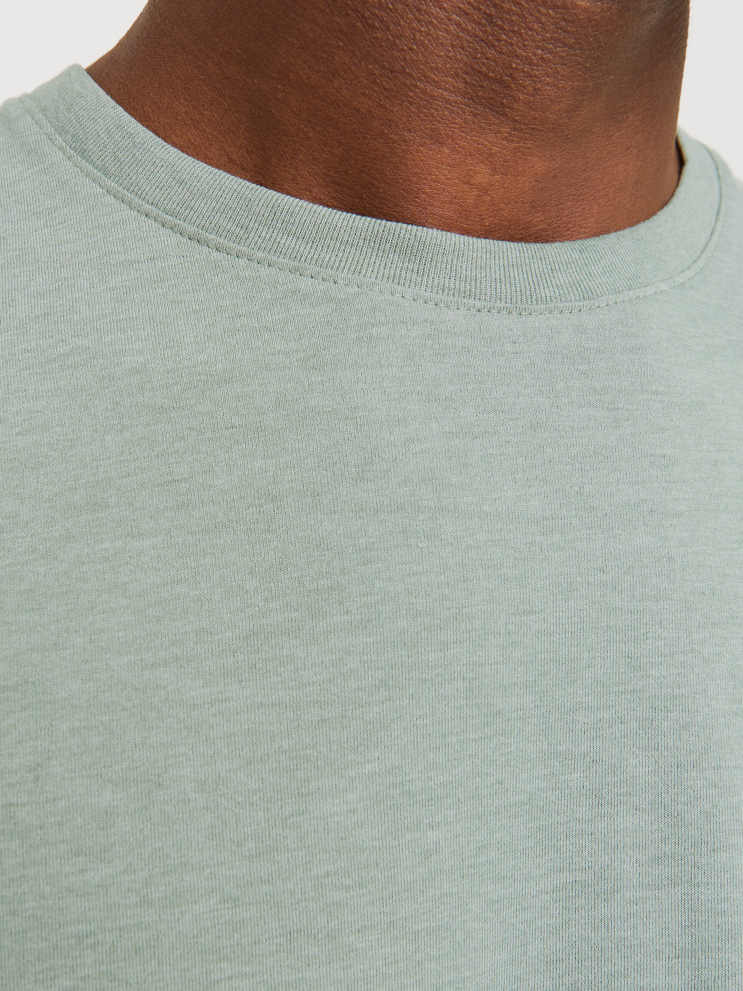 Jack & Jones Shirt met ronde hals JJEORGANIC MELANGE TEE SS O-NECK NOOS
